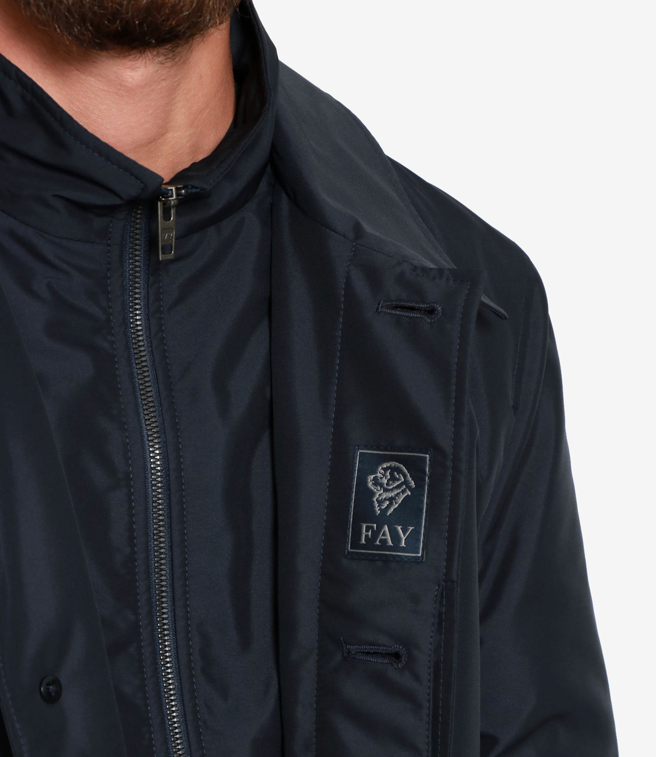 Fay | Morning Coat Blue Raincoat