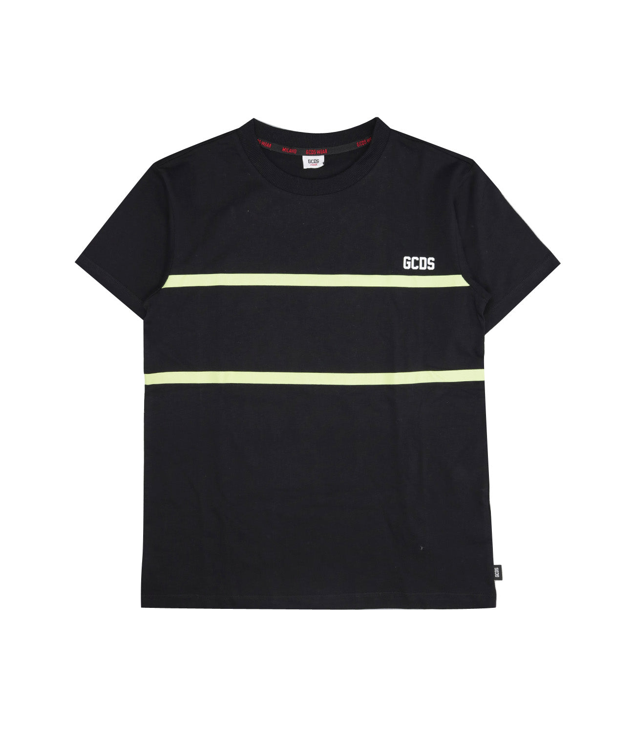 GCDS Junior | T-Shirt Nero e Verdefluo