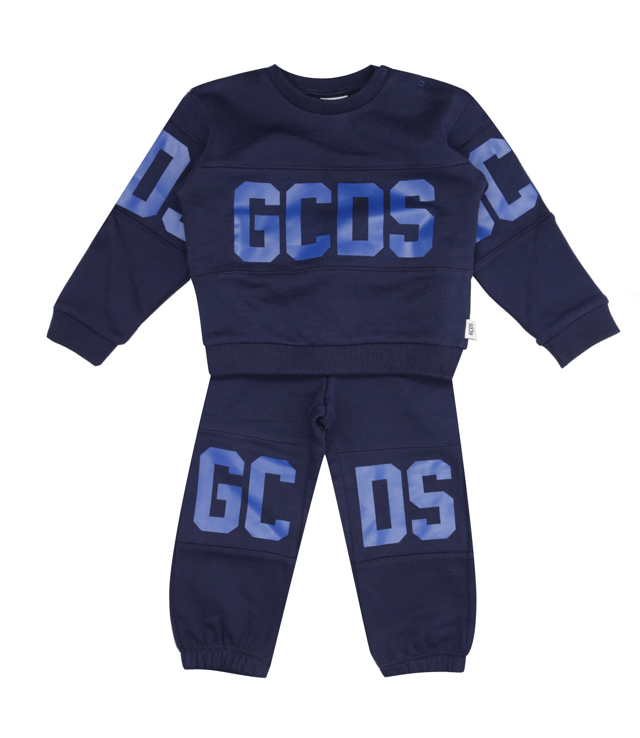 GCDS Mini | Navy Blue Sweatshirt+Pants Set