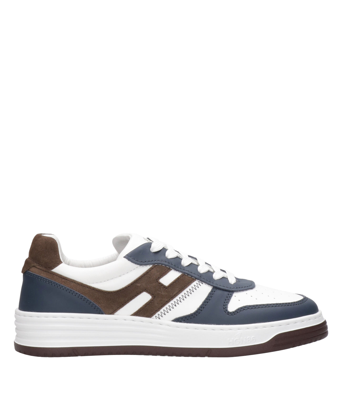 Hogan | Sneakers H60 Lace-up White, Blue and Brown