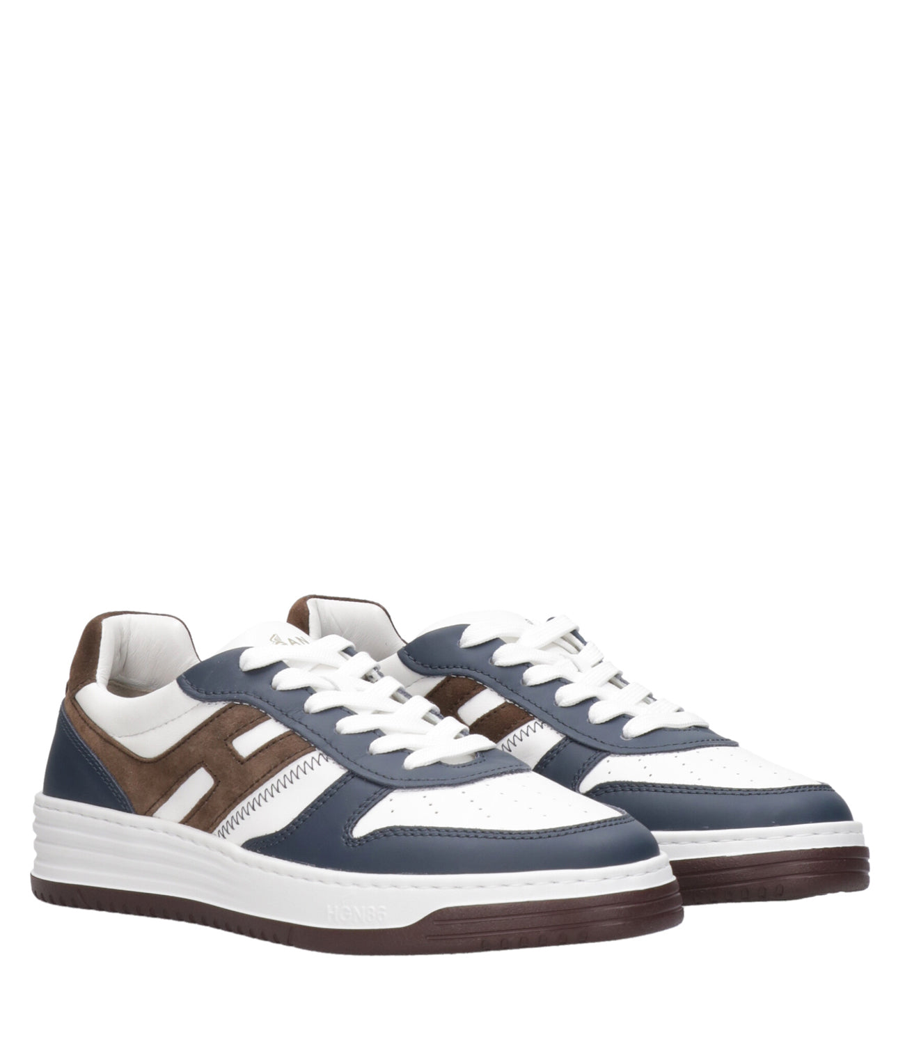 Hogan | Sneakers H60 Lace-up White, Blue and Brown