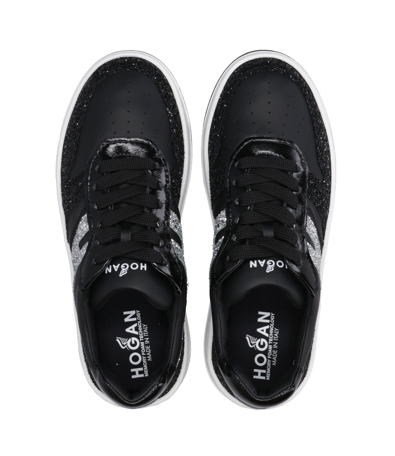 Hogan | Sneakers H630 Lace-up Black and Silver