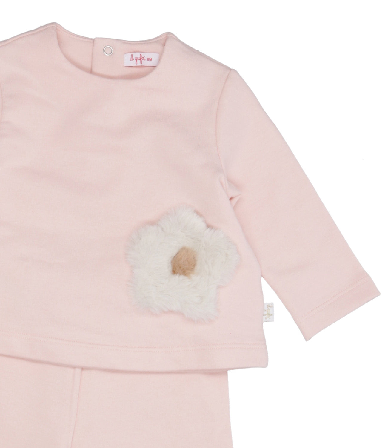 Il Gufo | Cream and Pink Sweater+Pants Set