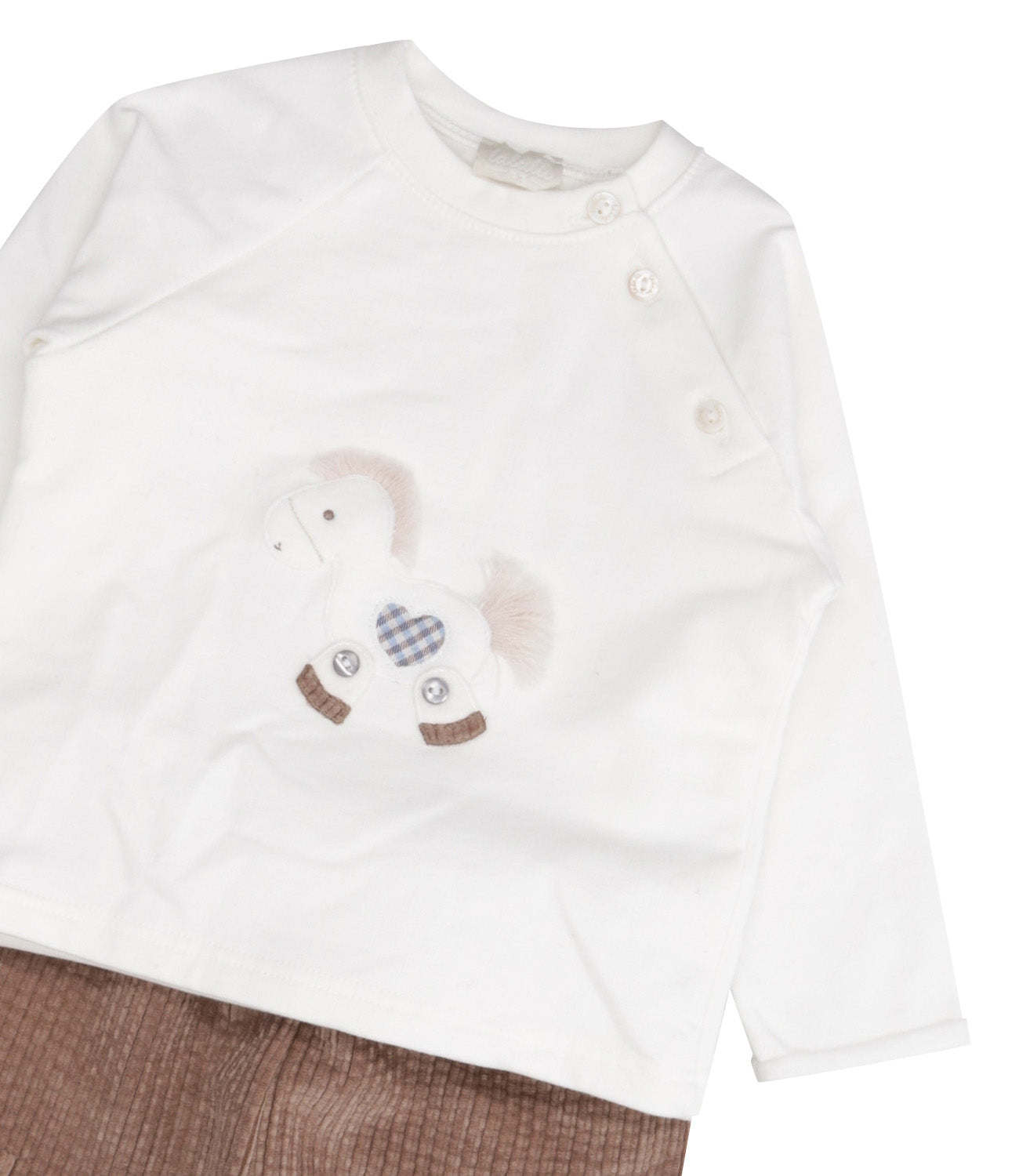 Lalalù | Brown and White Sweater and Pant Set