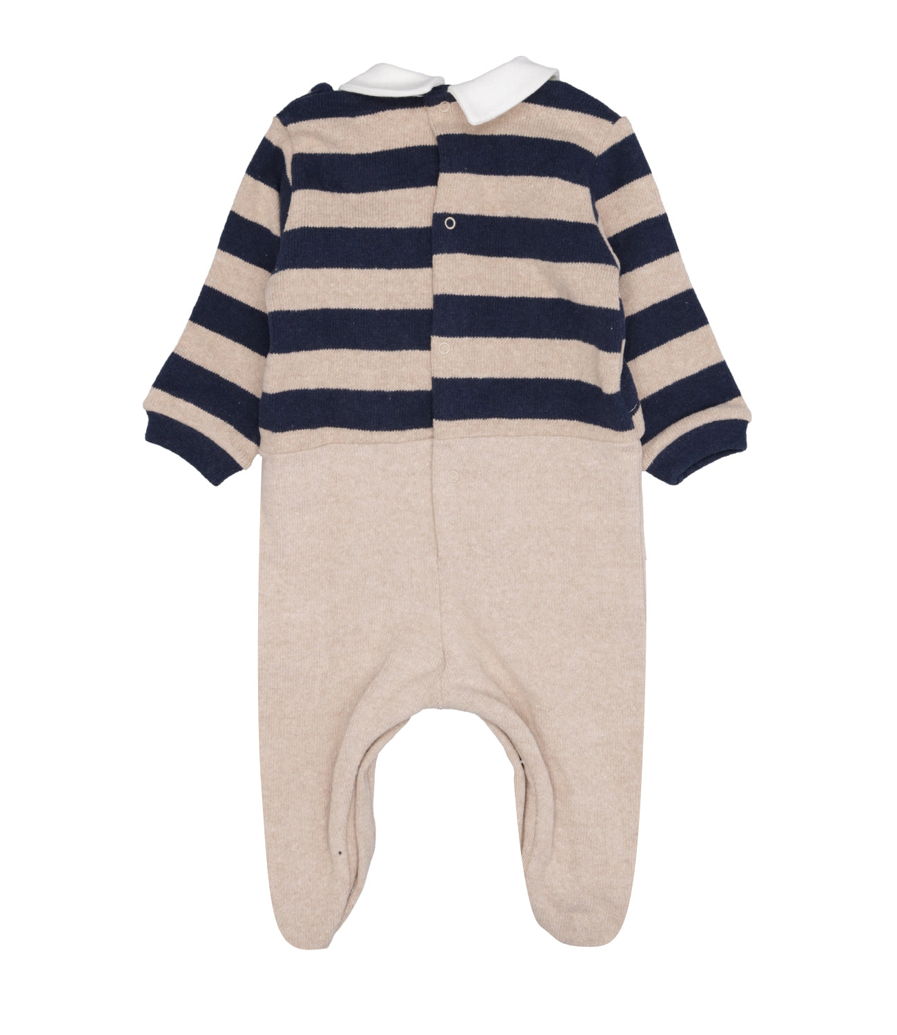 Lalalù | Blue and Beige Sleepsuit