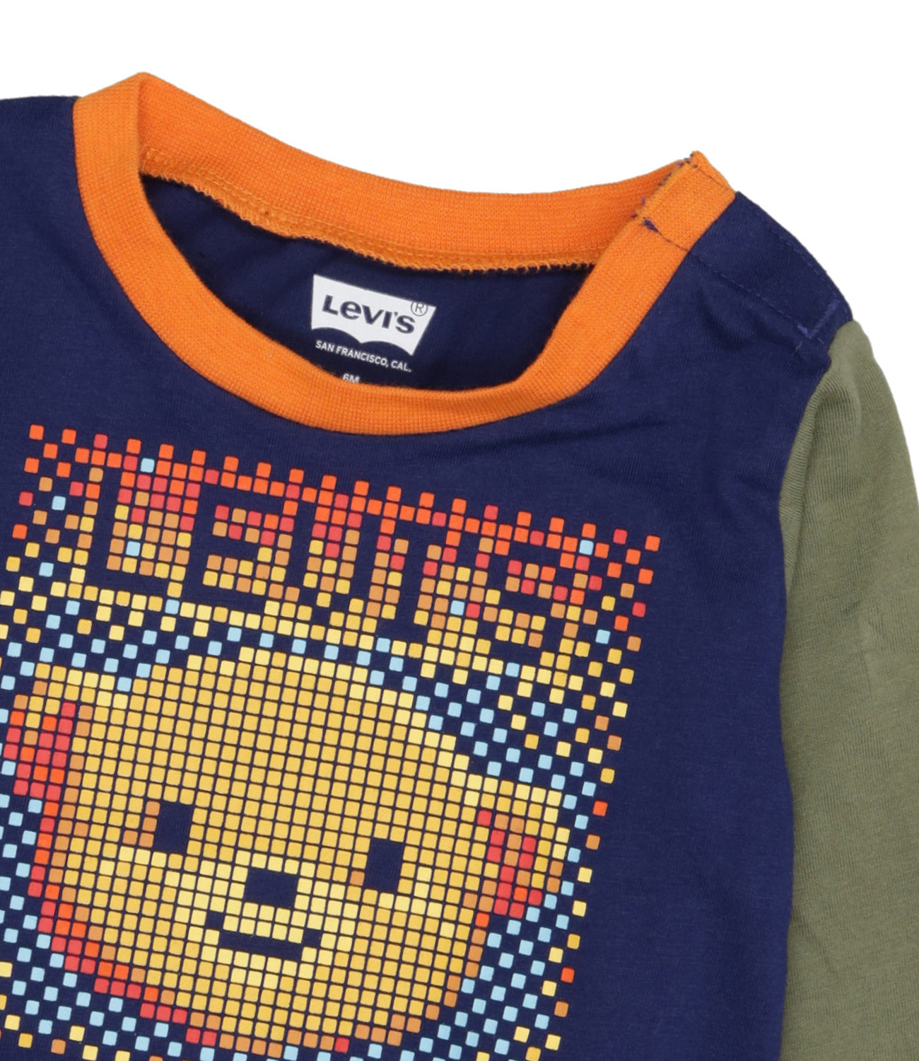 Levis Kids | T-Shirt LVB Pixel Colorblock Blue and Yellow