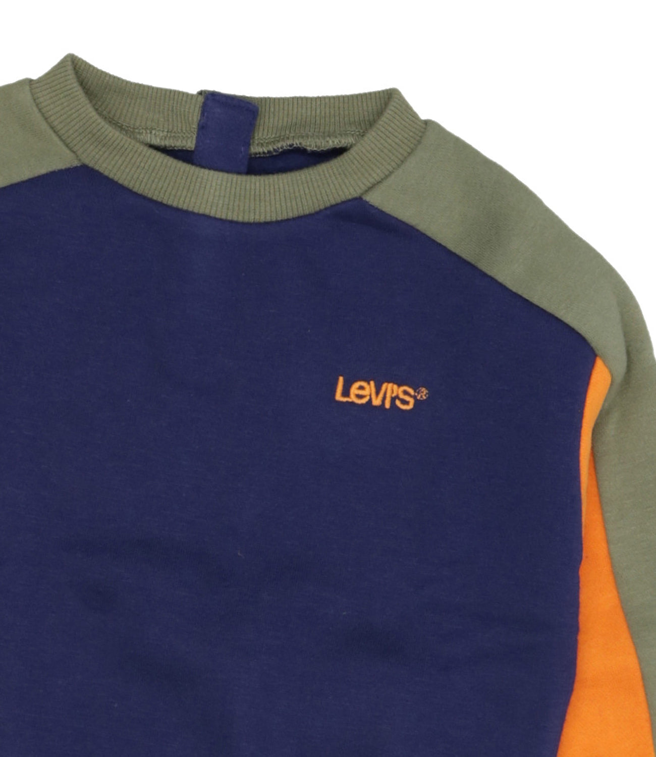 Levis Kids | Felpa LVB Logo Colorblock Blu e Verde