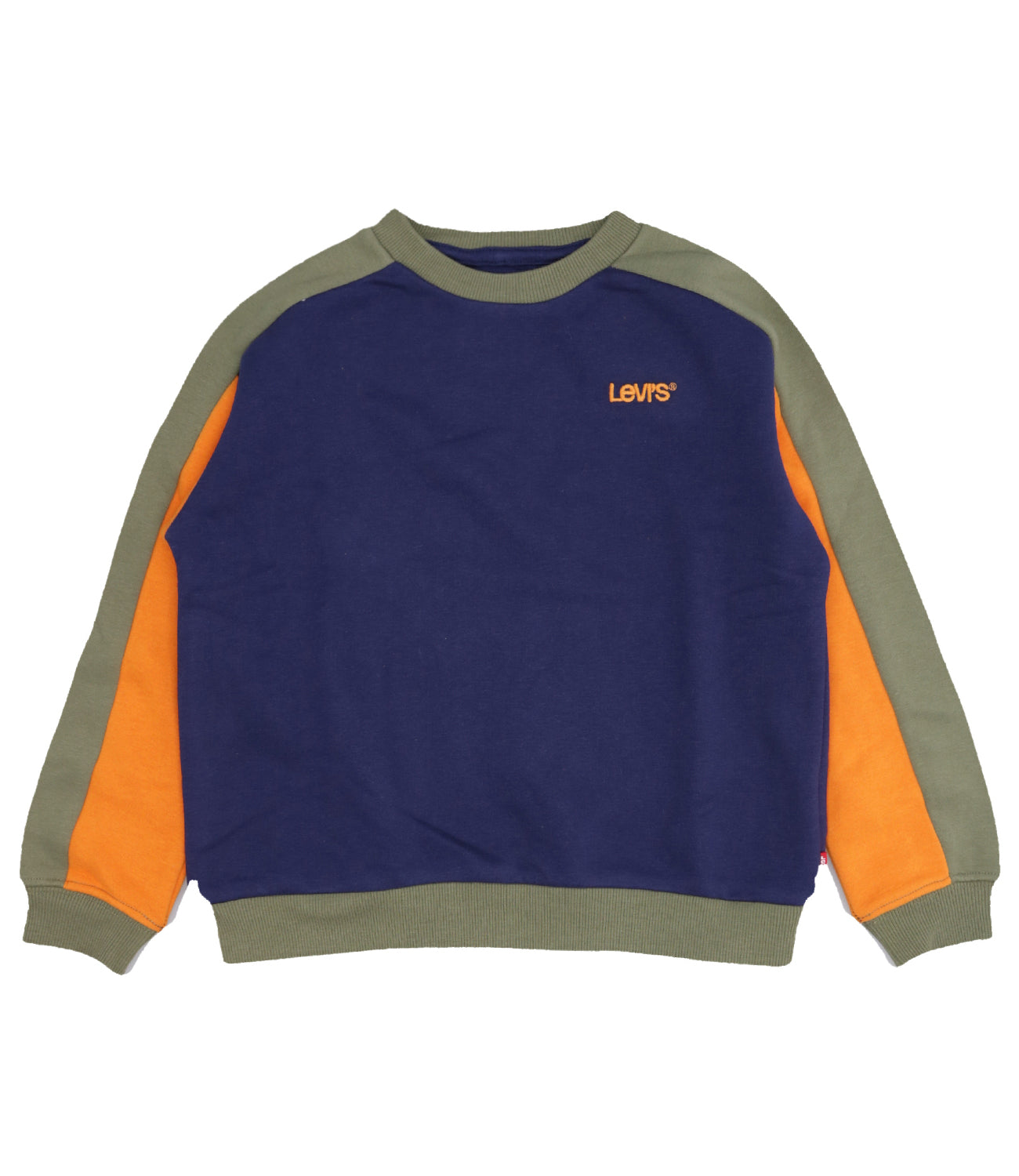 Levis Kids | Sweatshirt Logo Colorblock Crew Blue and Green