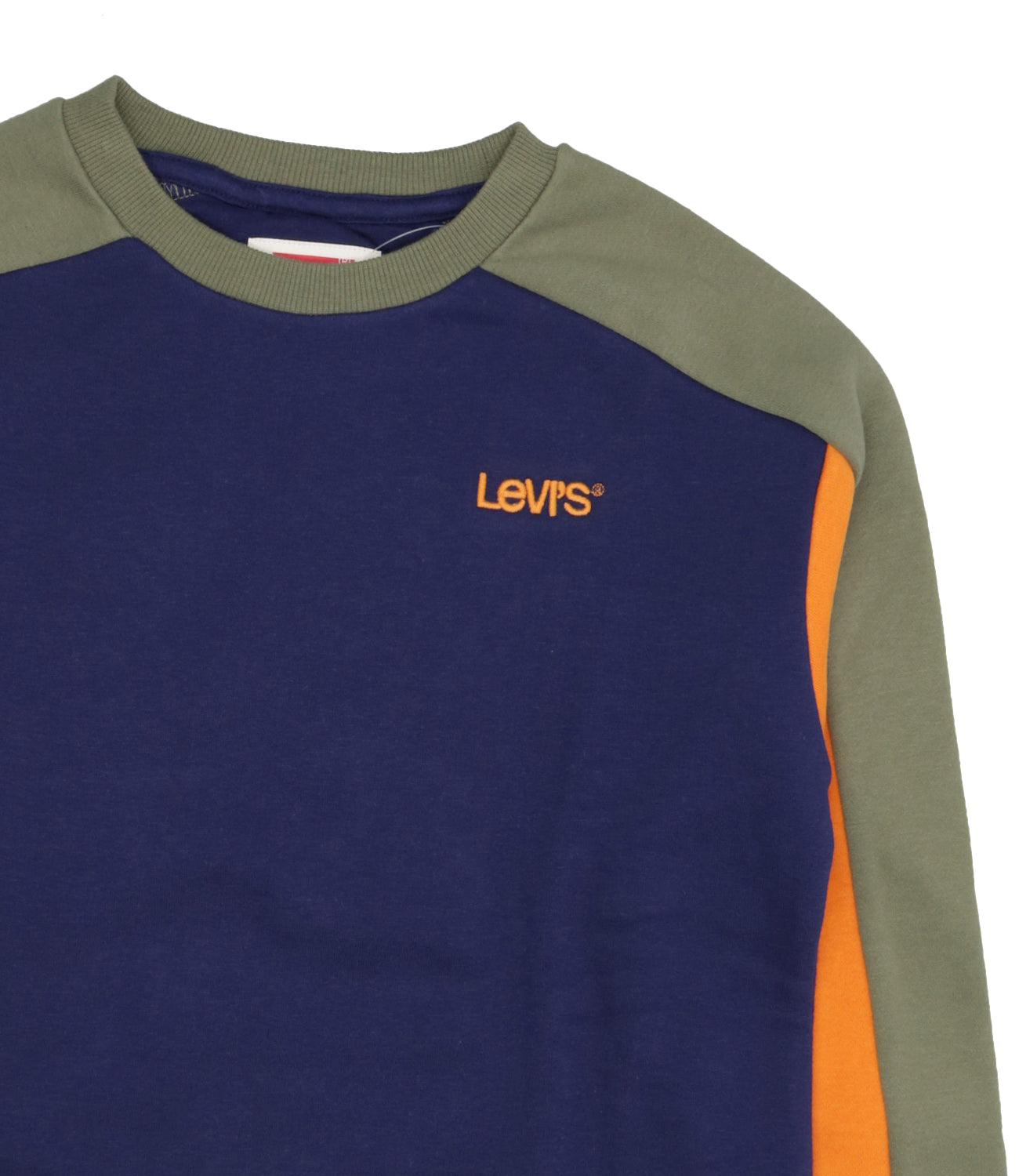 Levis Kids | Sweatshirt Logo Colorblock Crew Blue and Yellow