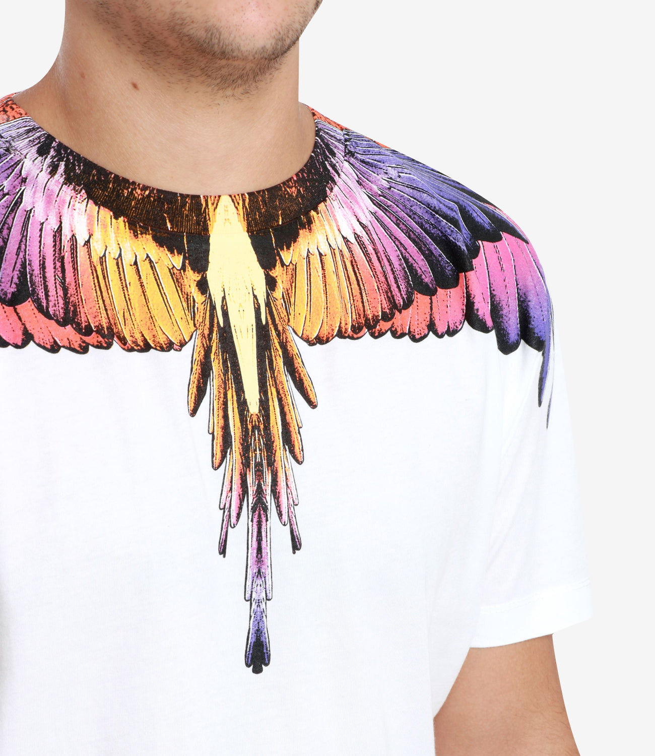 Marcelo Burlon | T-Shirt Icon Wings Bianco e Rosa