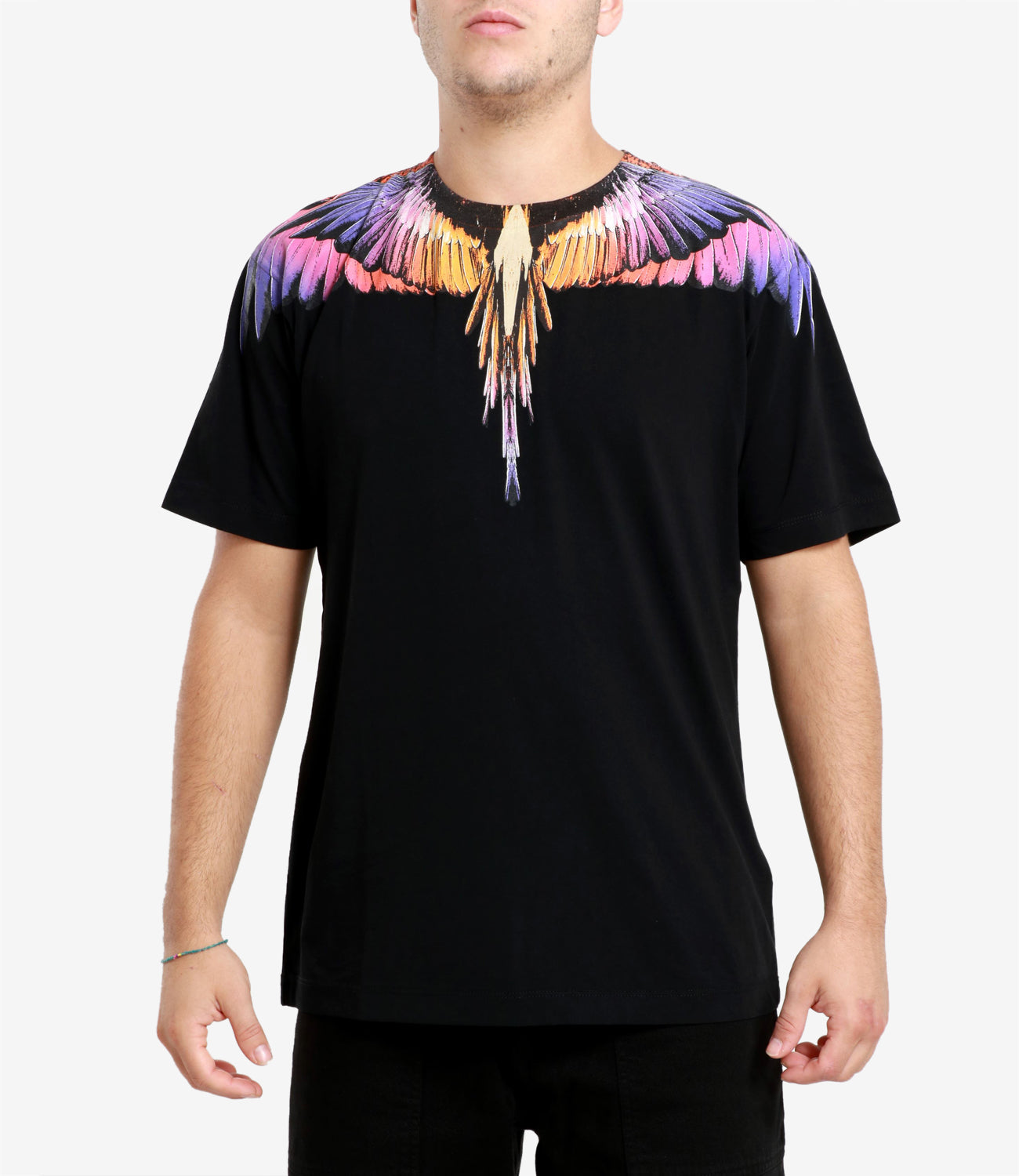 Marcelo Burlon | T-Shirt Icon Wings Nero e Rosa