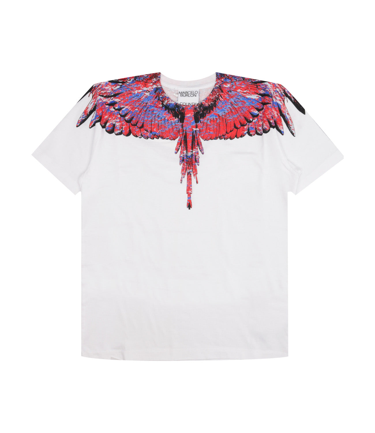 Marcelo Burlon Kids | T-Shirt Lunar Wings White and Pink