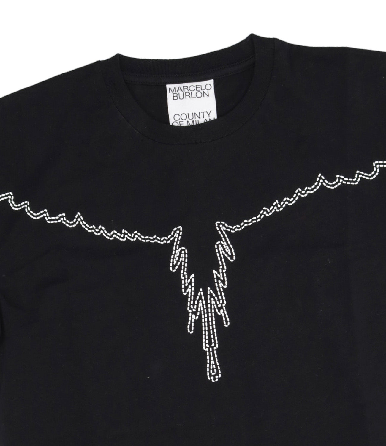 Marcelo Burlon Kids | T-Shirt Stitch Wings in Black and White