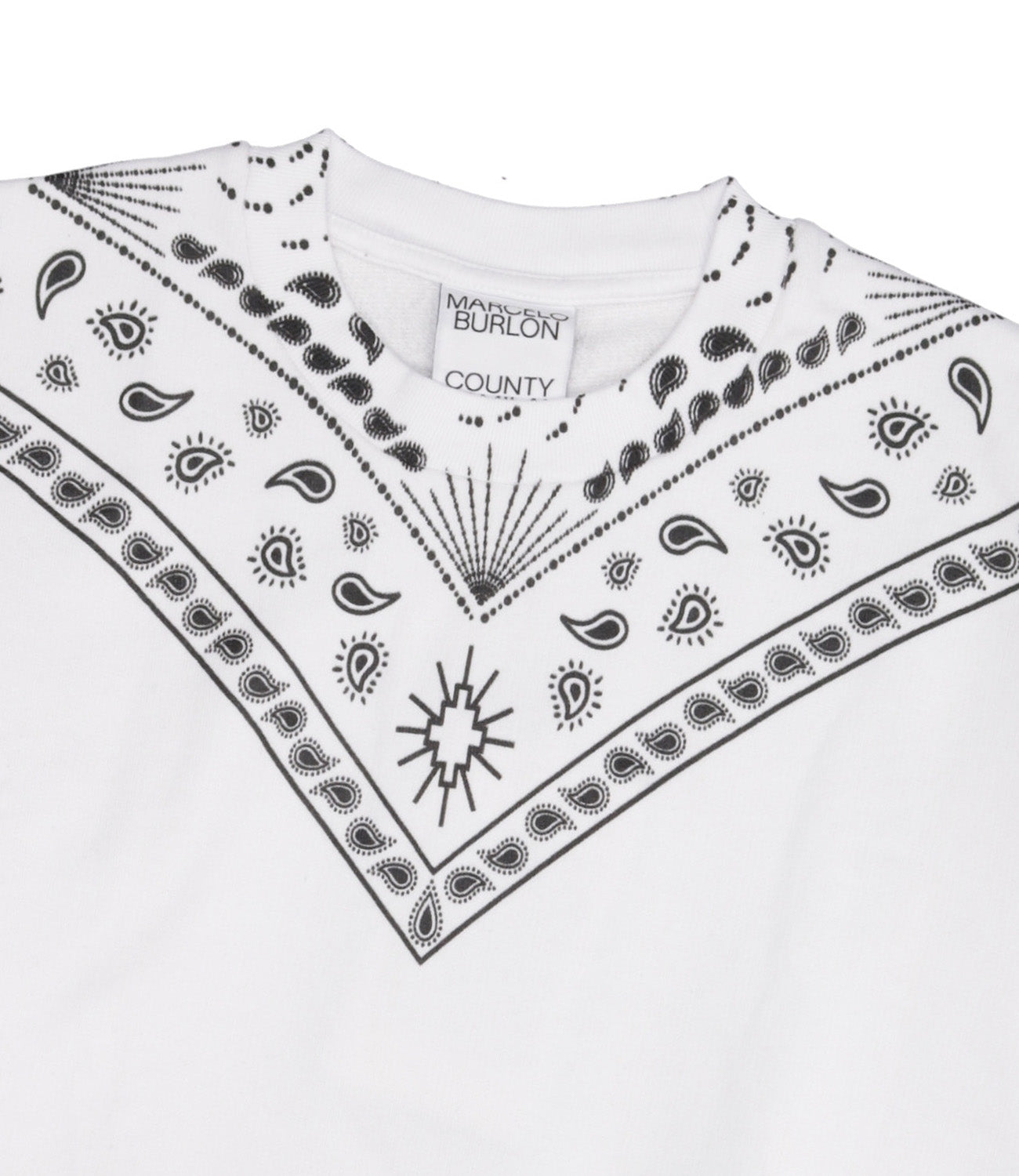 Marcelo Burlon Kids | Black and White Bandana Sweatshirt