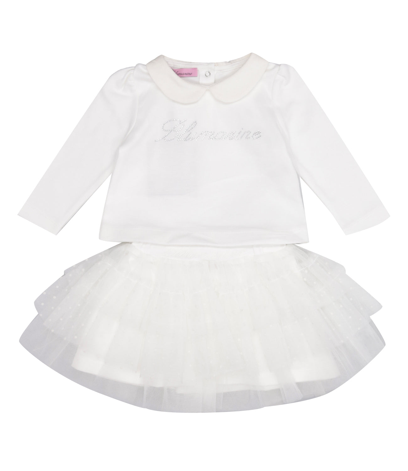 Miss Blumarine | Sweater and Skirt Set White