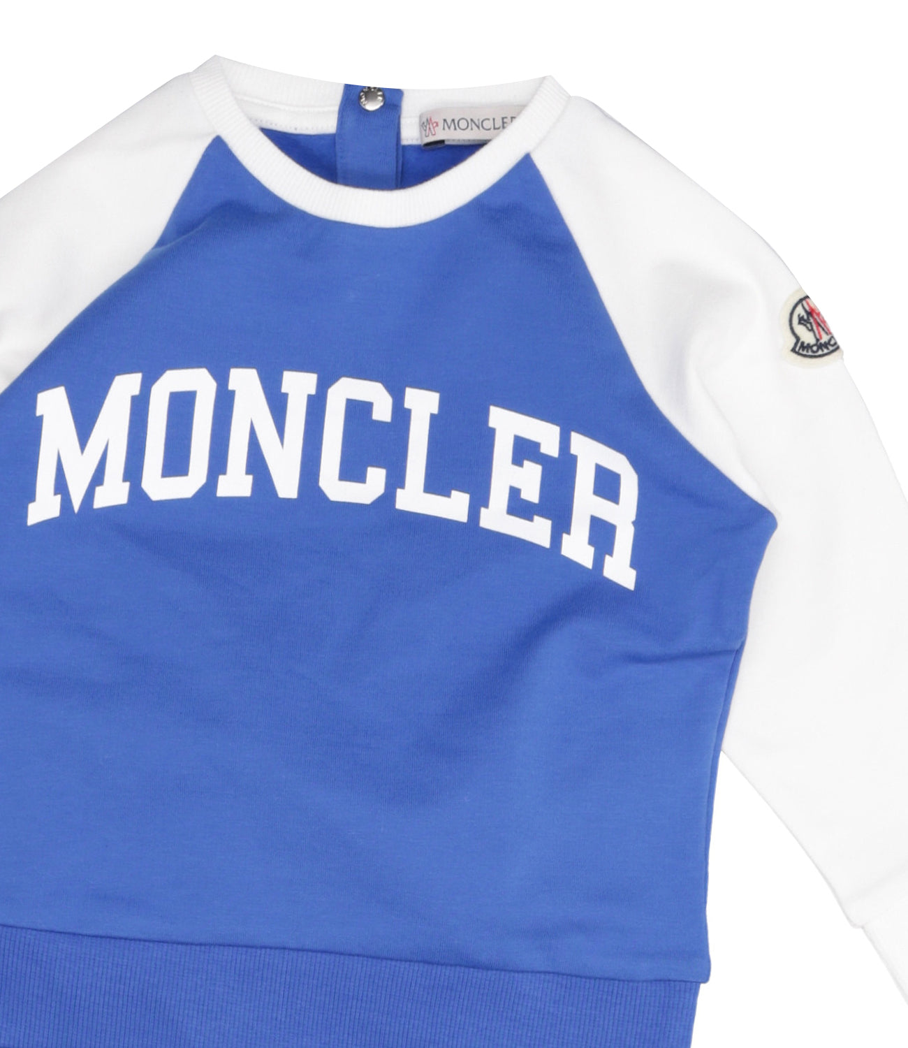 Moncler Junior | Tuta Blu royal e Bianco