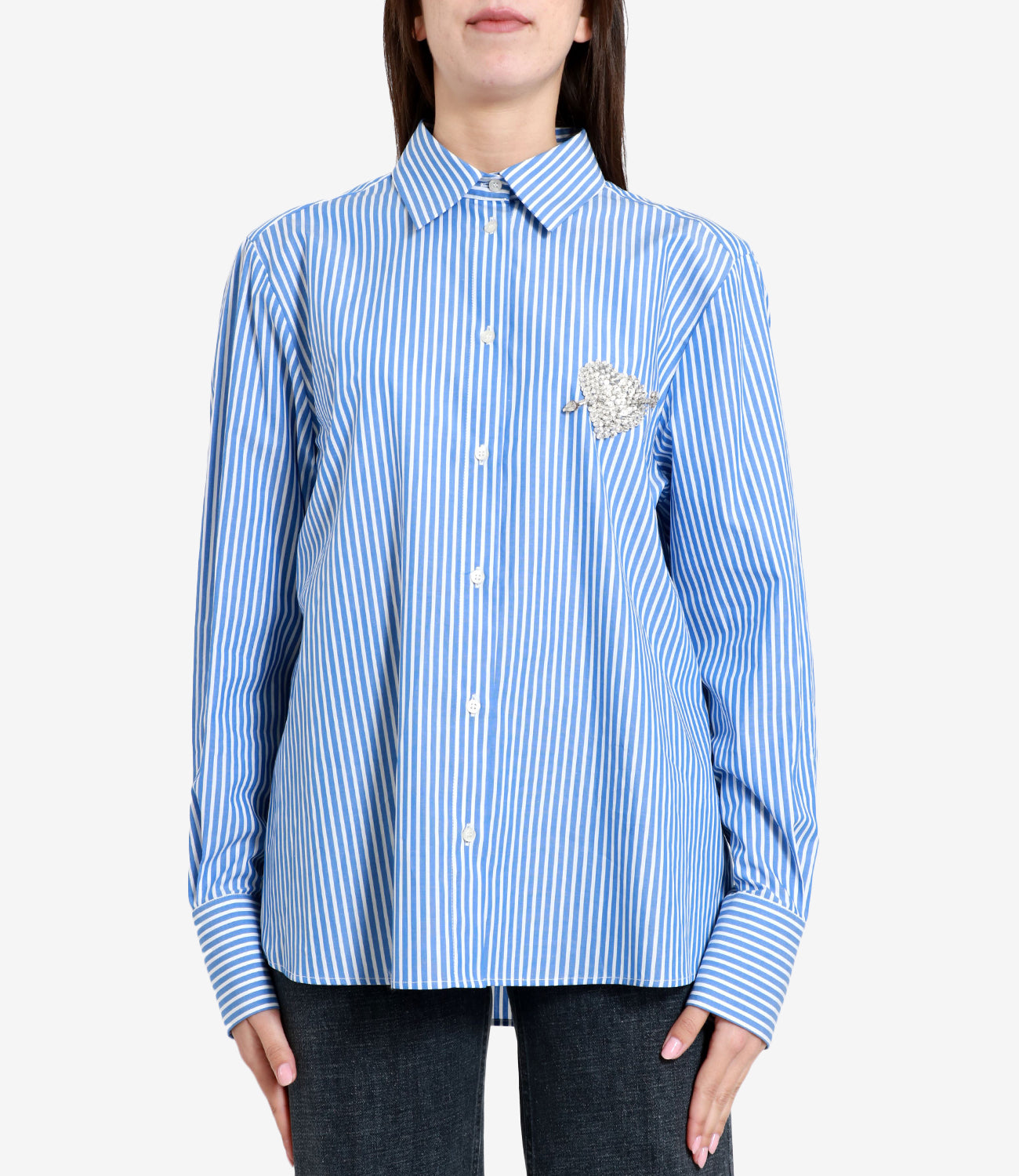 MSGM | White and Blue Shirt