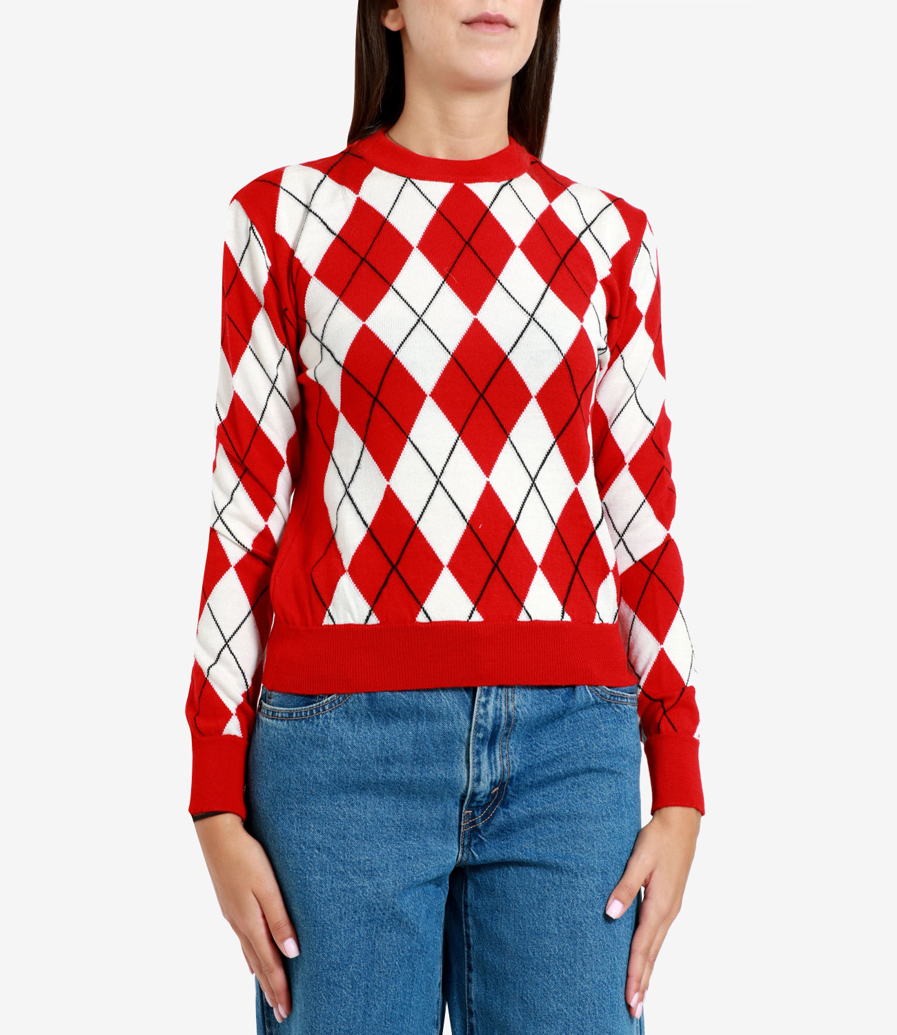 MSGM | White and Red Sweater