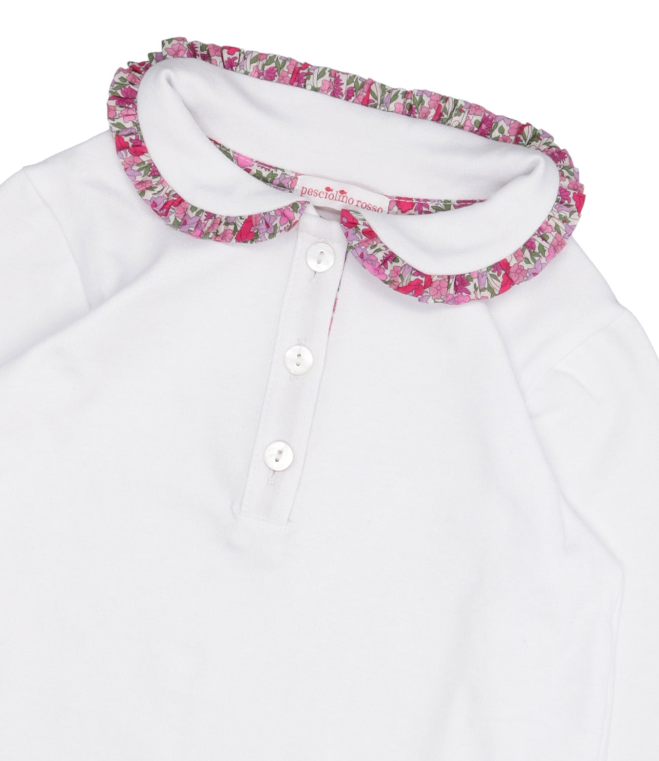 Red Fish Kids Beachwear | Pink and White Polo Shirt