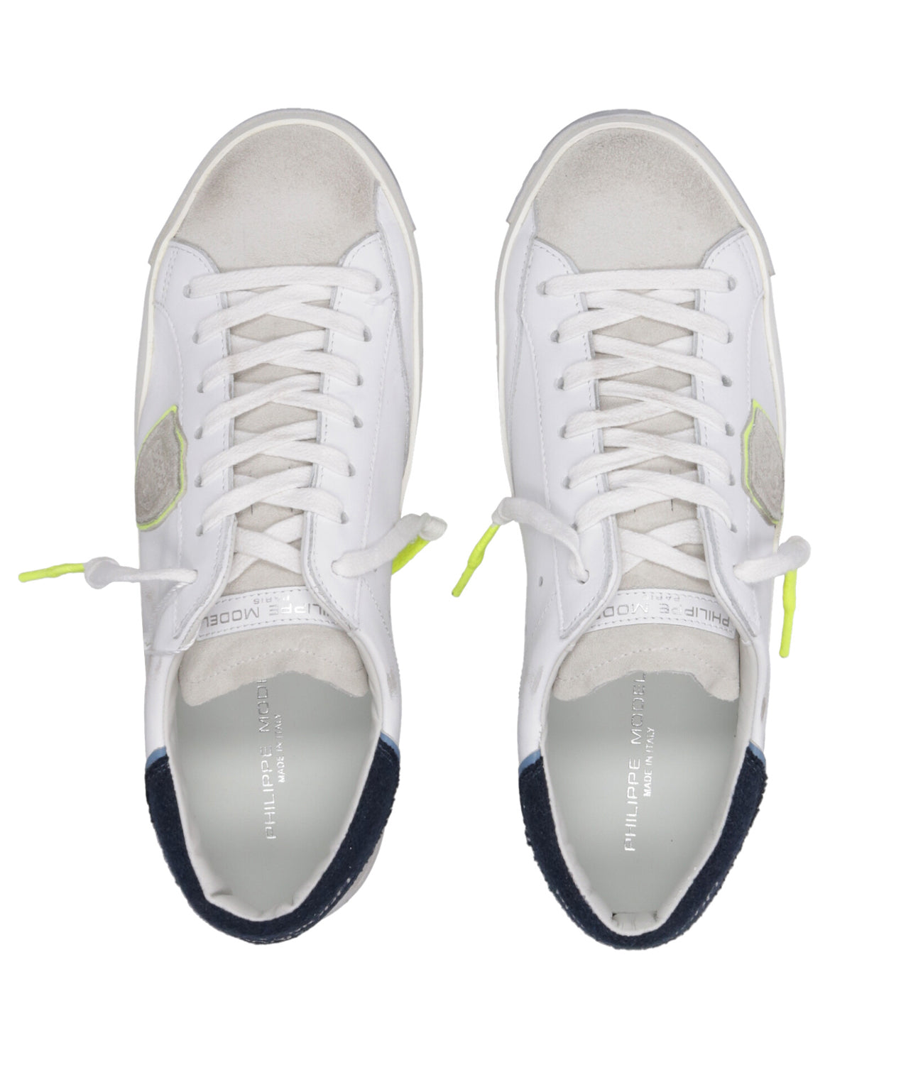 Philippe Model | PRSX Low White and Blue Sneakers