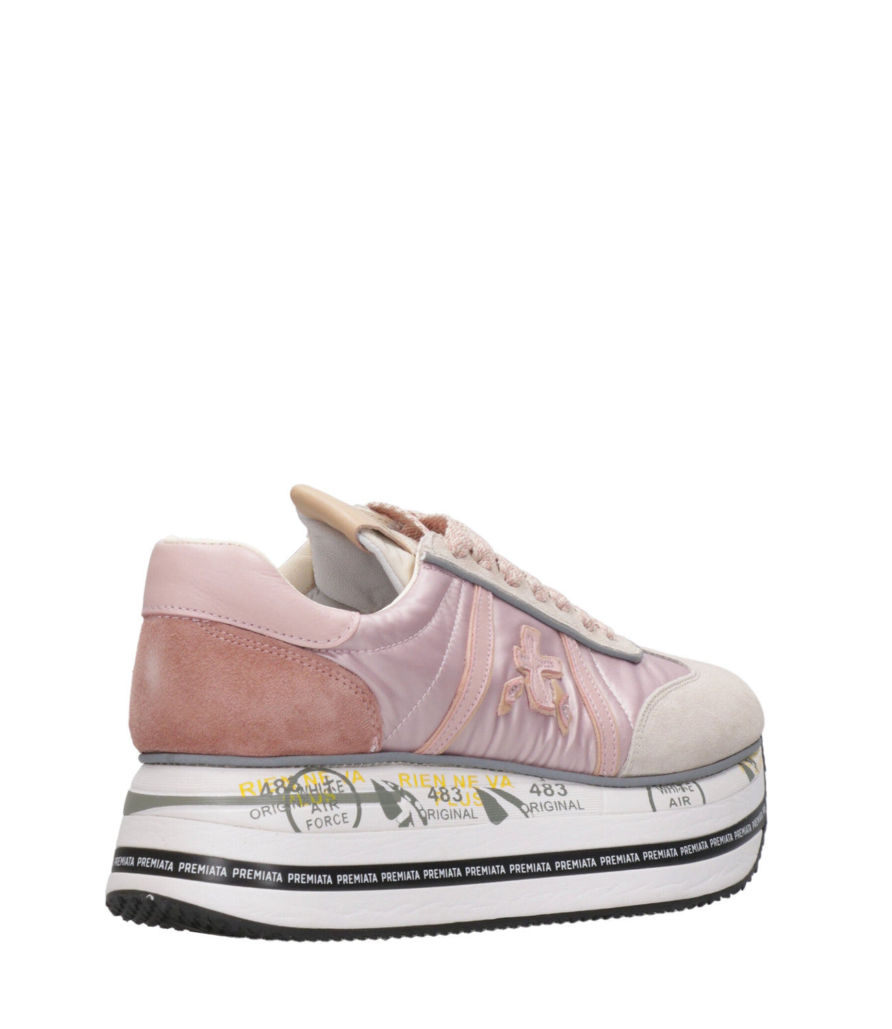 Premiata | Beige and Pink Sneakers