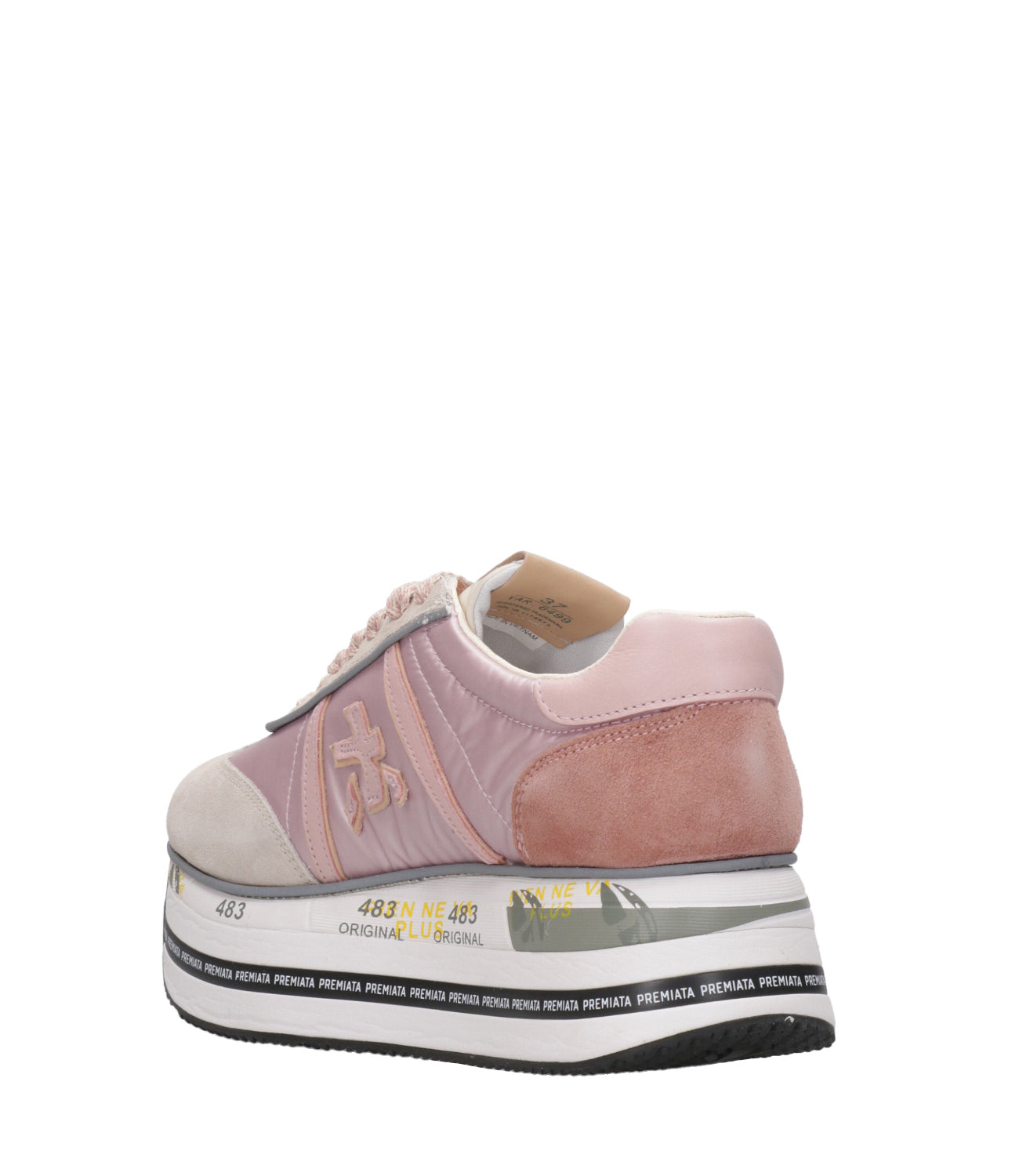 Premiata | Beige and Pink Sneakers