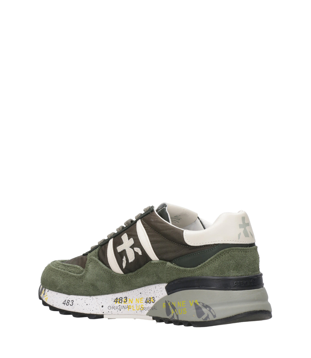 Premiata | Lander Green and Grey Sneakers