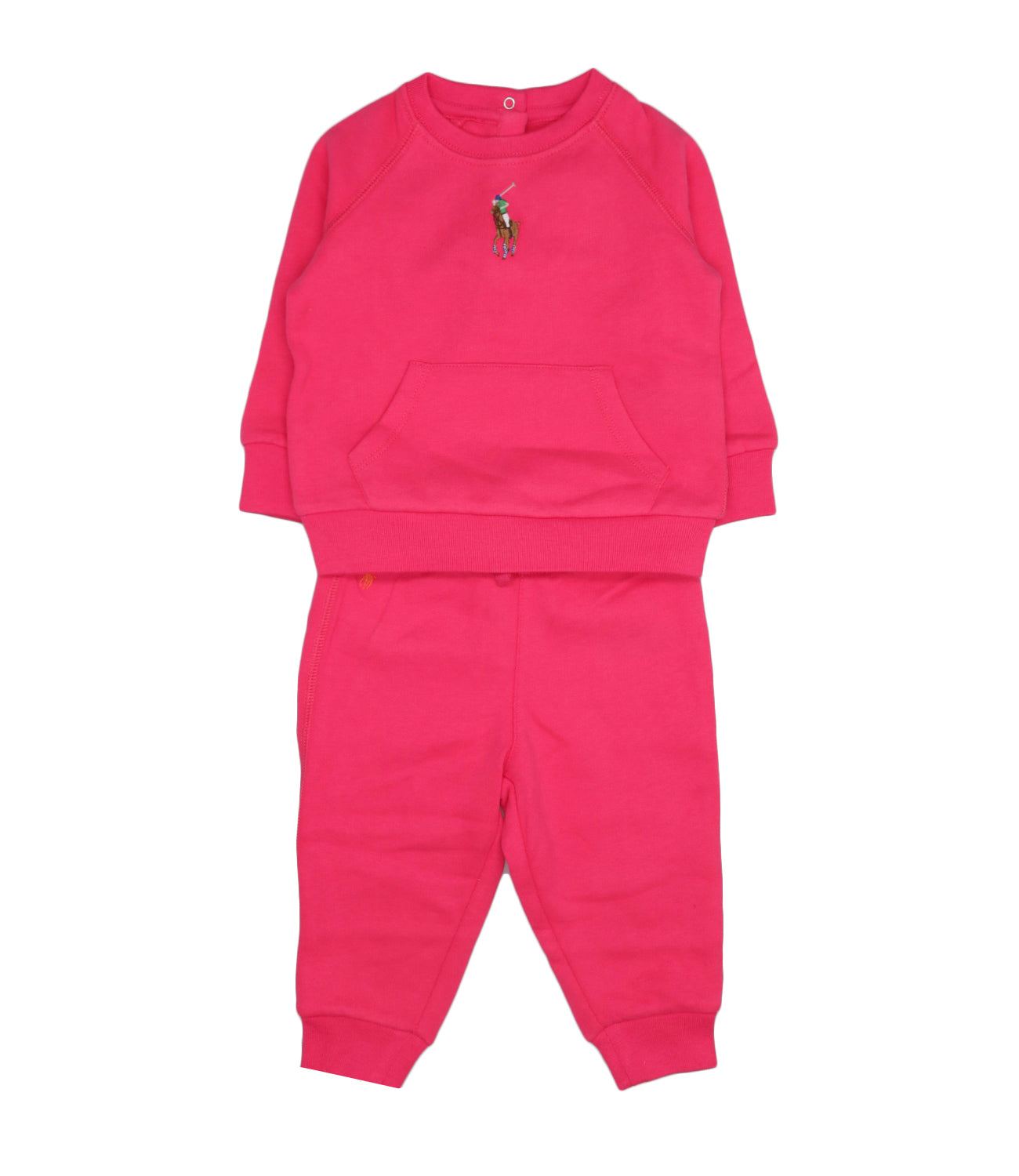 Ralph Lauren Childrenswear | Completo Felpa e Pantalone Fuxia