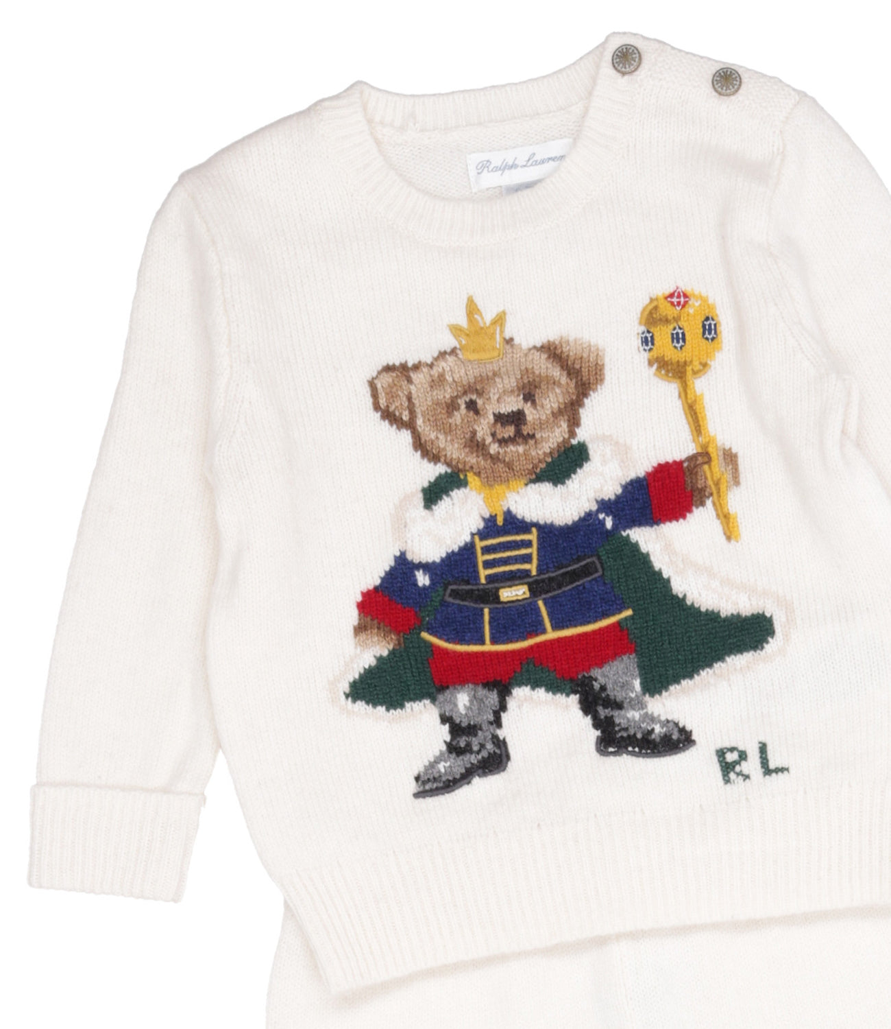 Ralph Lauren Childrenswear | Complete Sweater and Trousers Cream