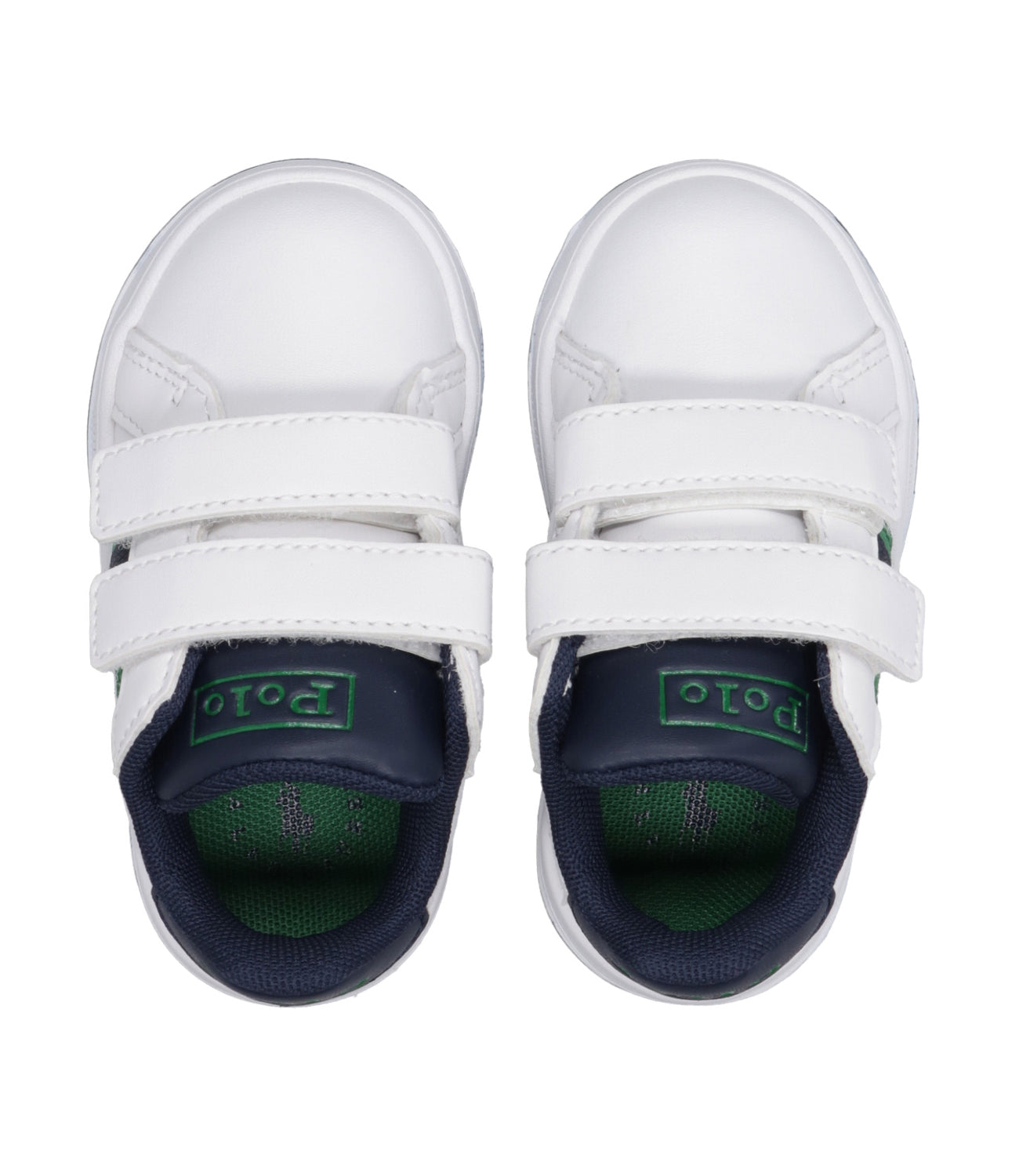 Ralph Lauren Childrenswear | Heritage Court II Bear EZ Sneakers White and Green