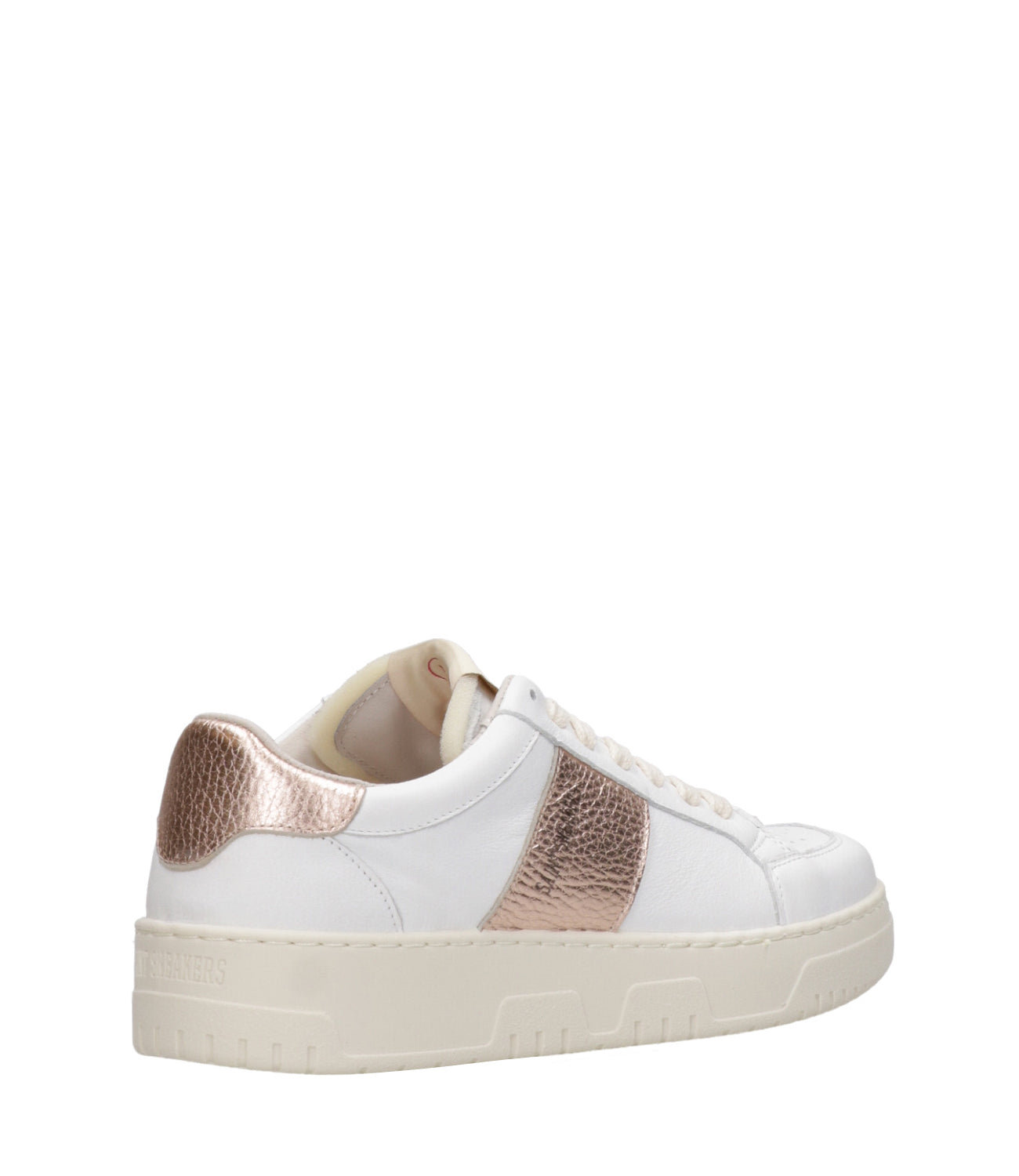 Saint Sneakers | White and Bronze Tennis Sneakers