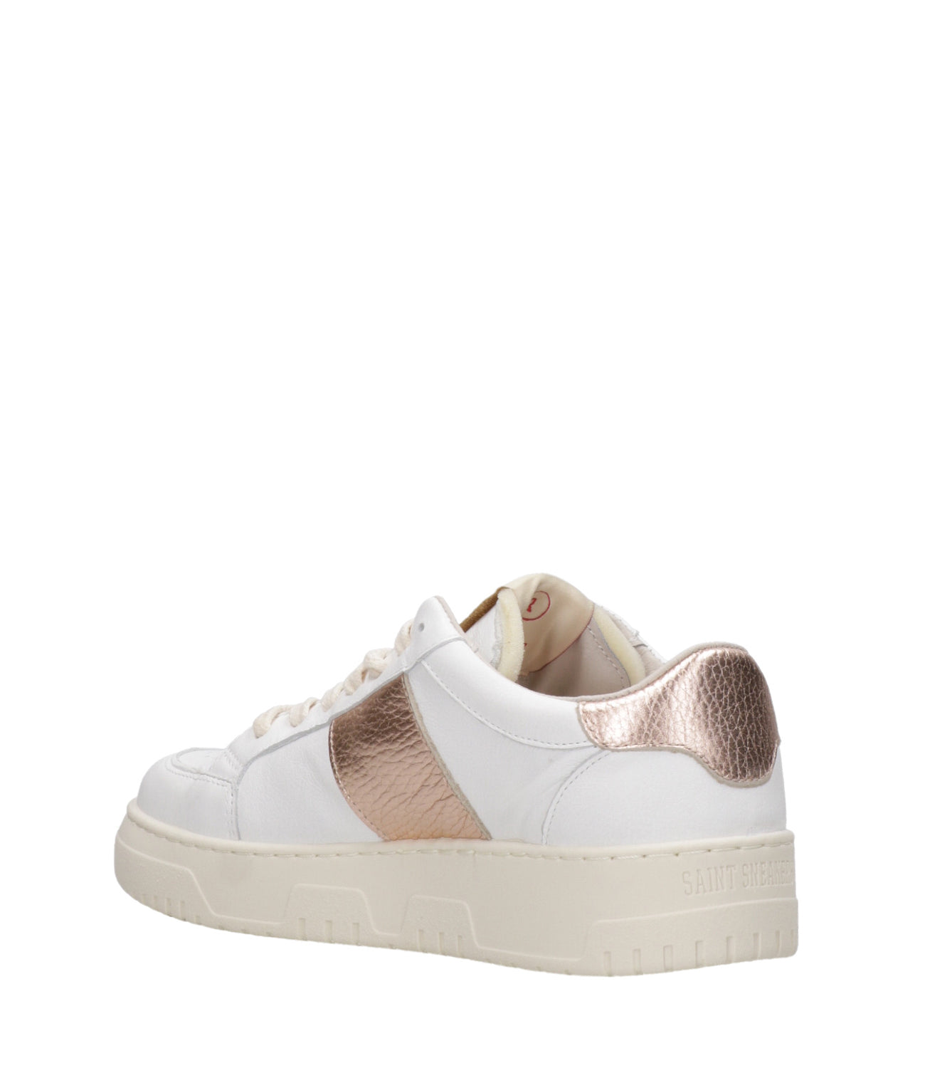 Saint Sneakers | White and Bronze Tennis Sneakers