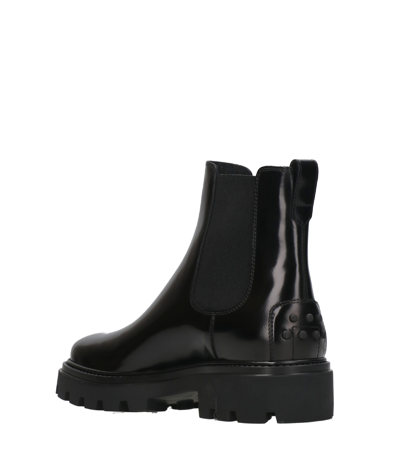 Tod's | Heavy Rubber Elastic Ankle Boot Black