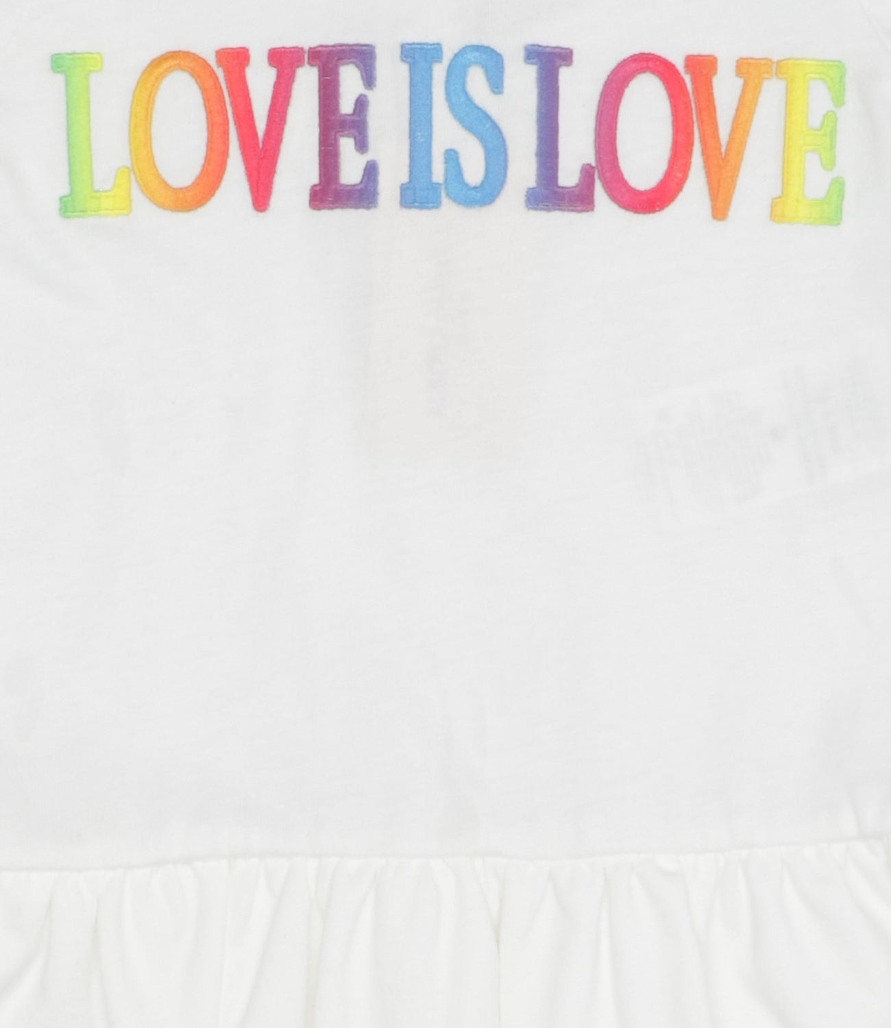 Love is Love embroidered flared dress