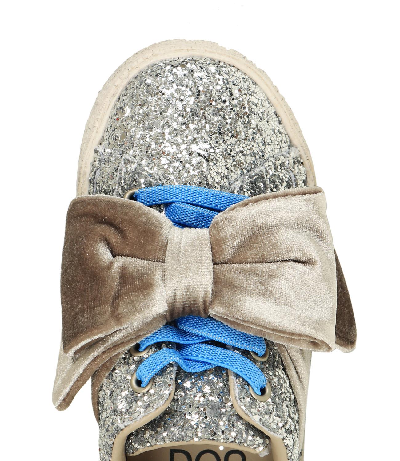 Dou Uod | Silver Bow Sneakers