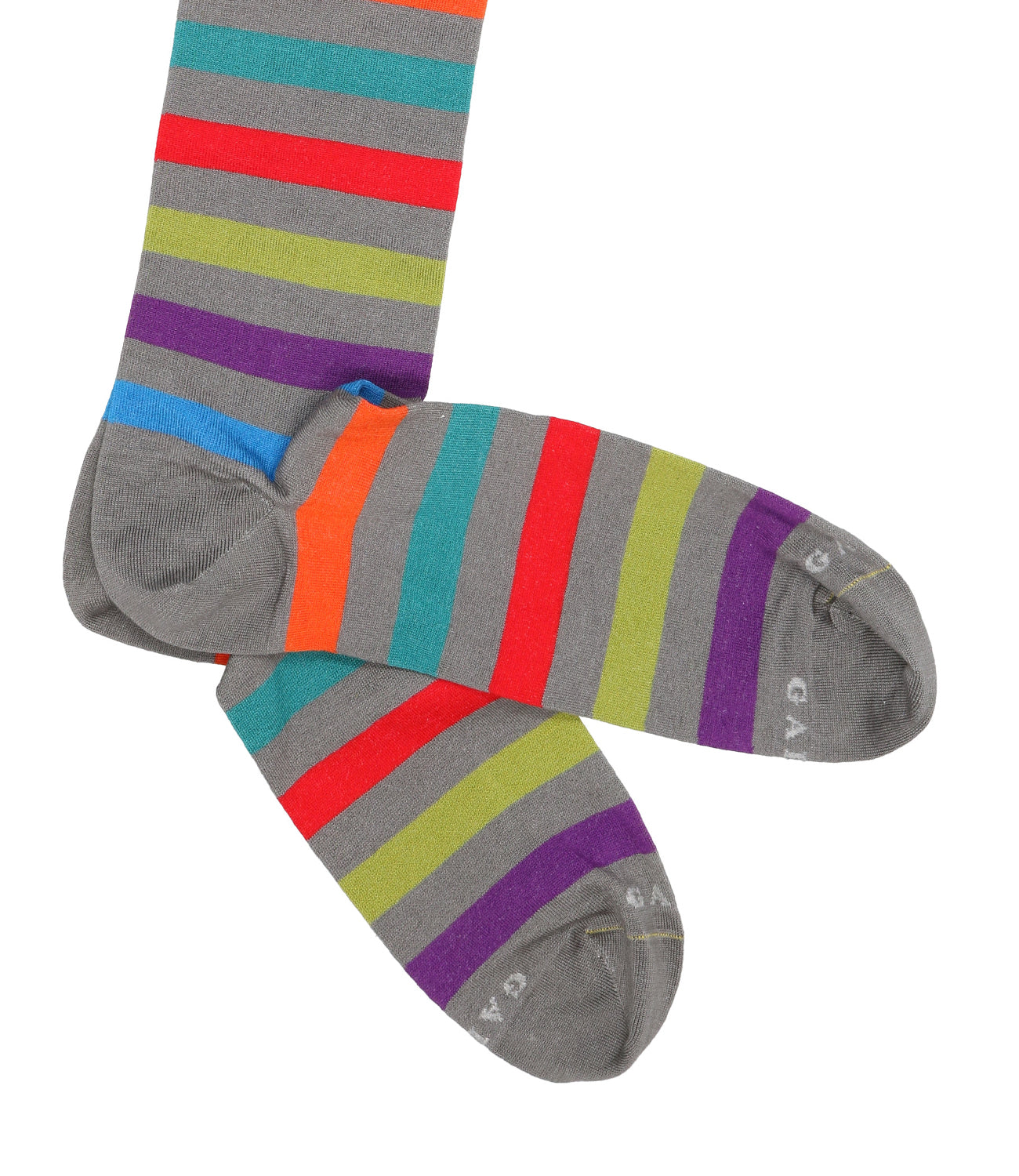 Rooster | Grey and Topaz Socks