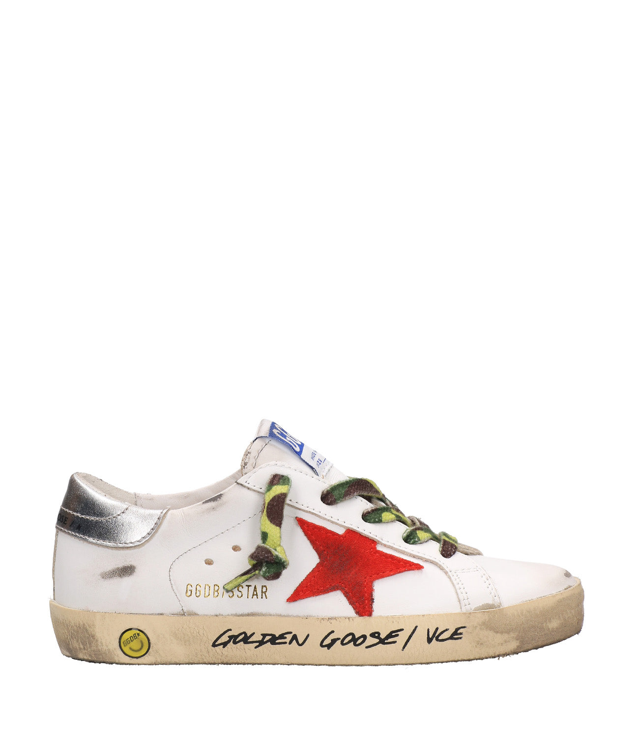 Sneakers Superstar Bianco, Rosso e Argento