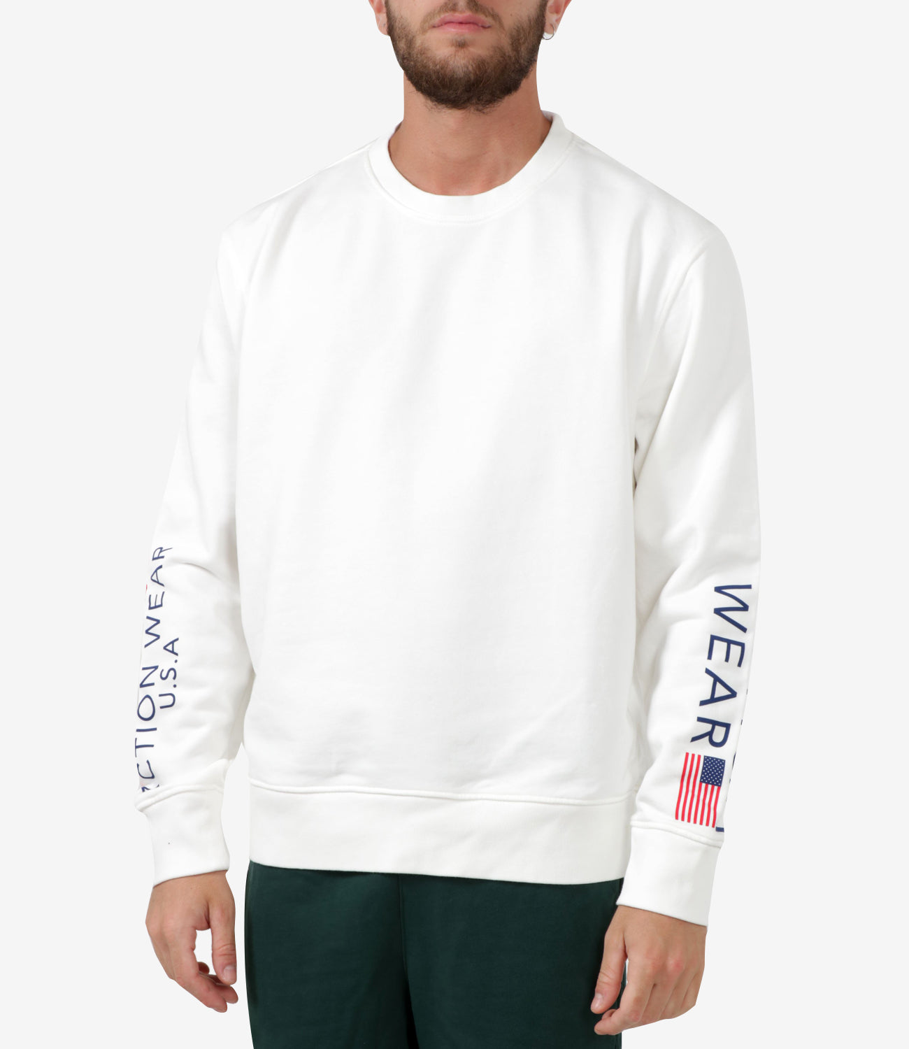 Autry | Iconic Flag Sweatshirt White