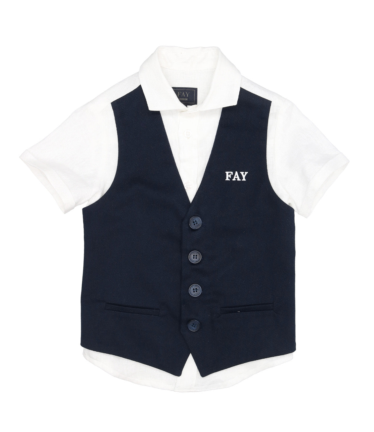 Fay Junior | Camicia Bianca e Blu