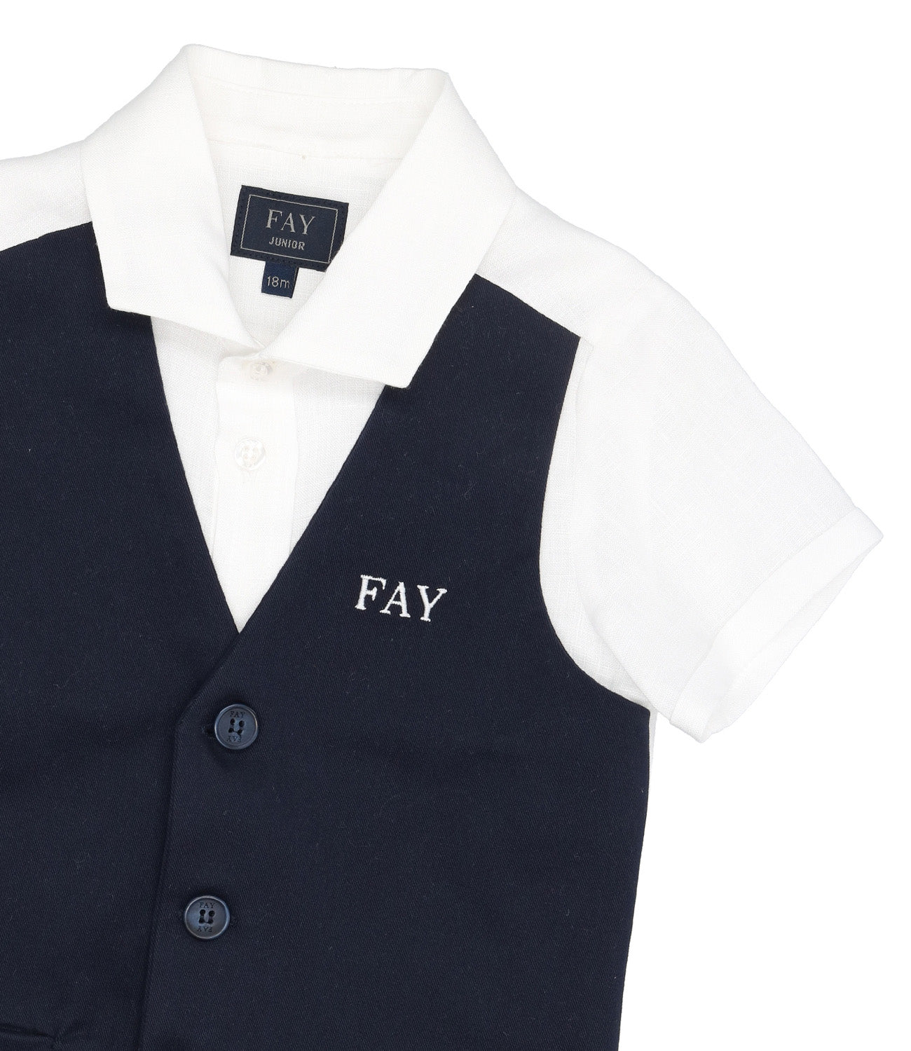 Fay Junior | Camicia Bianca e Blu