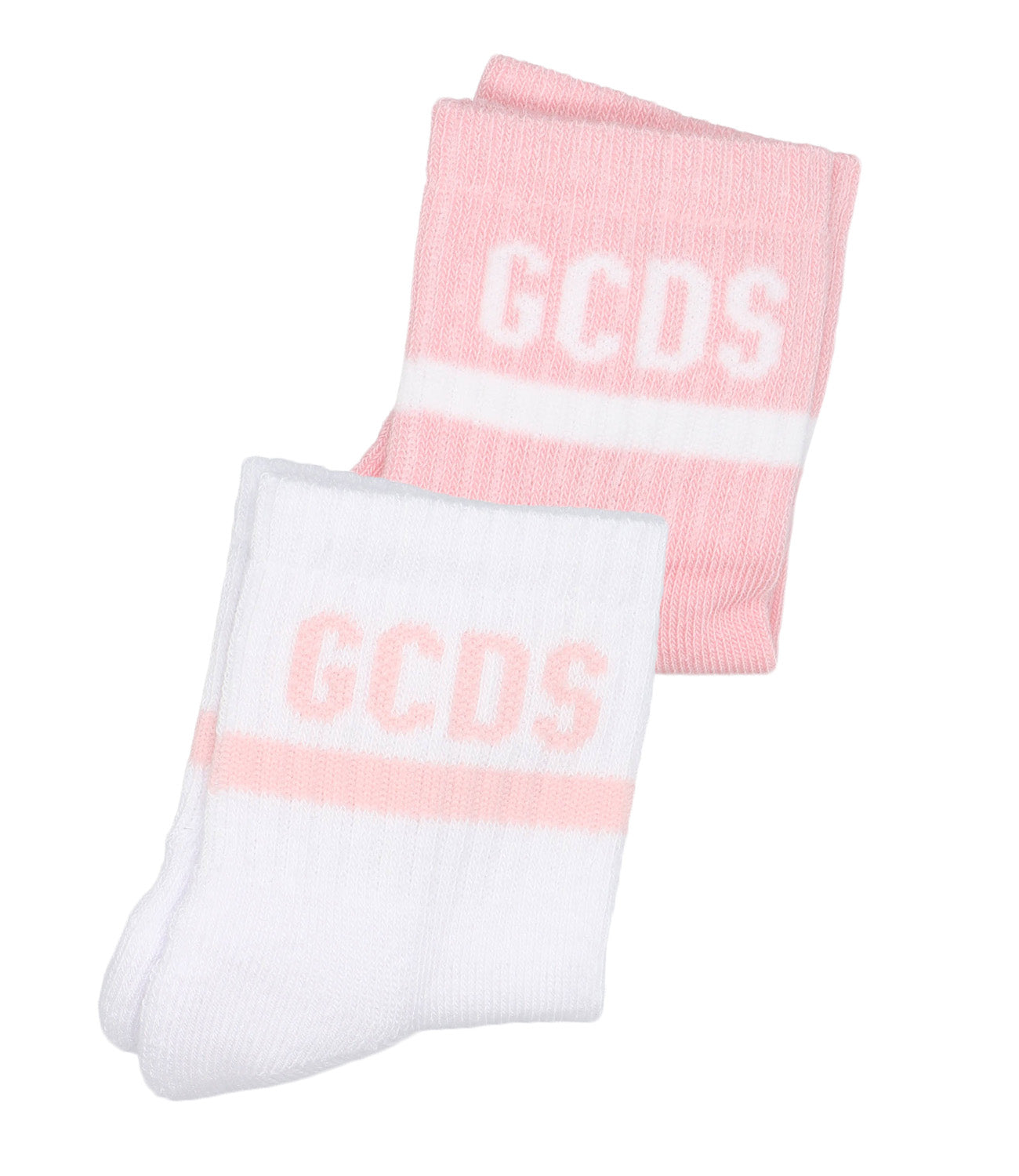 GCDS Mini | Pink and White Socks