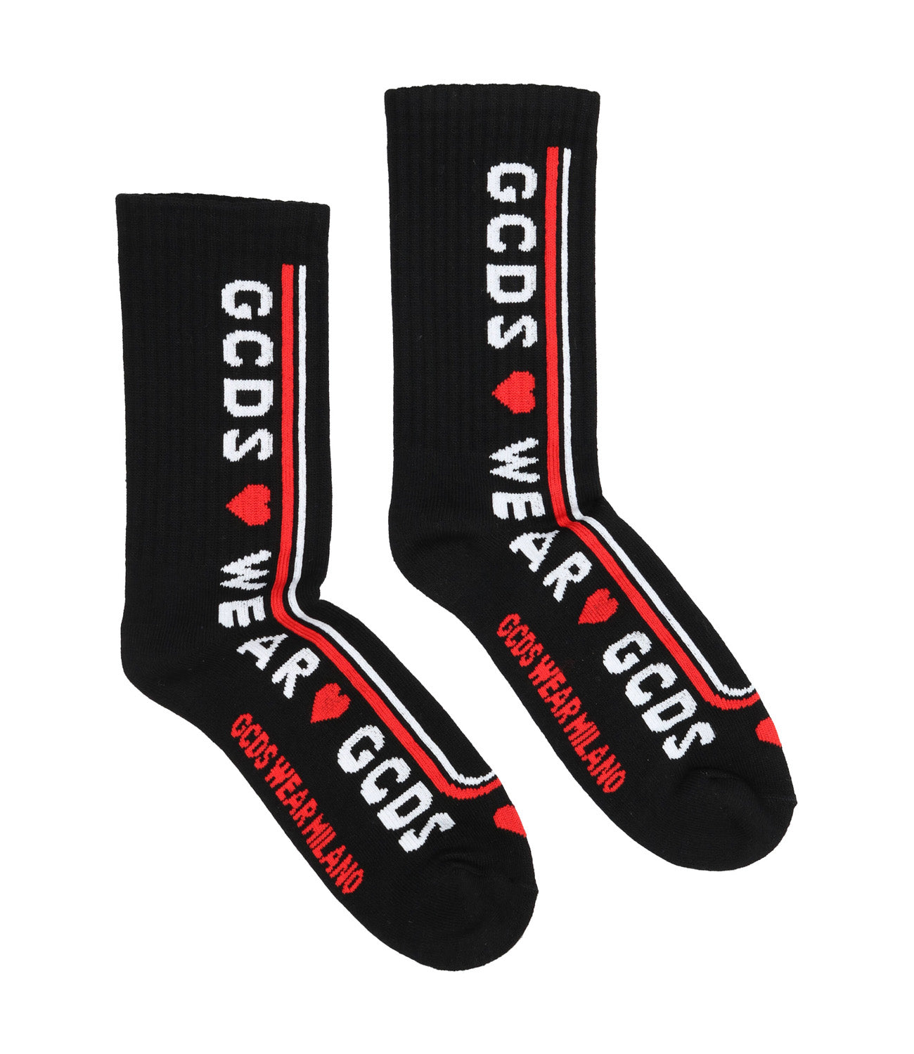 GCDS | Black Cute Tape Logo Socks