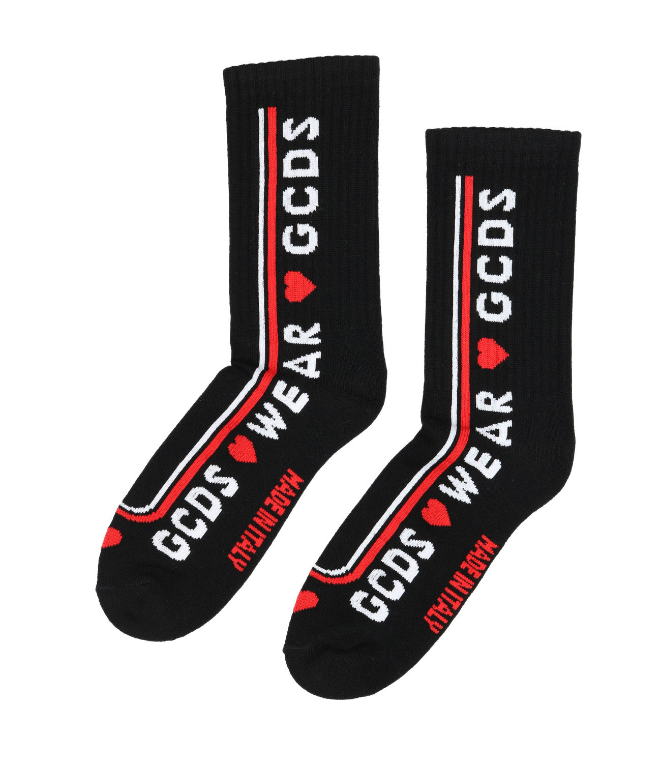 GCDS | Black Cute Tape Logo Socks