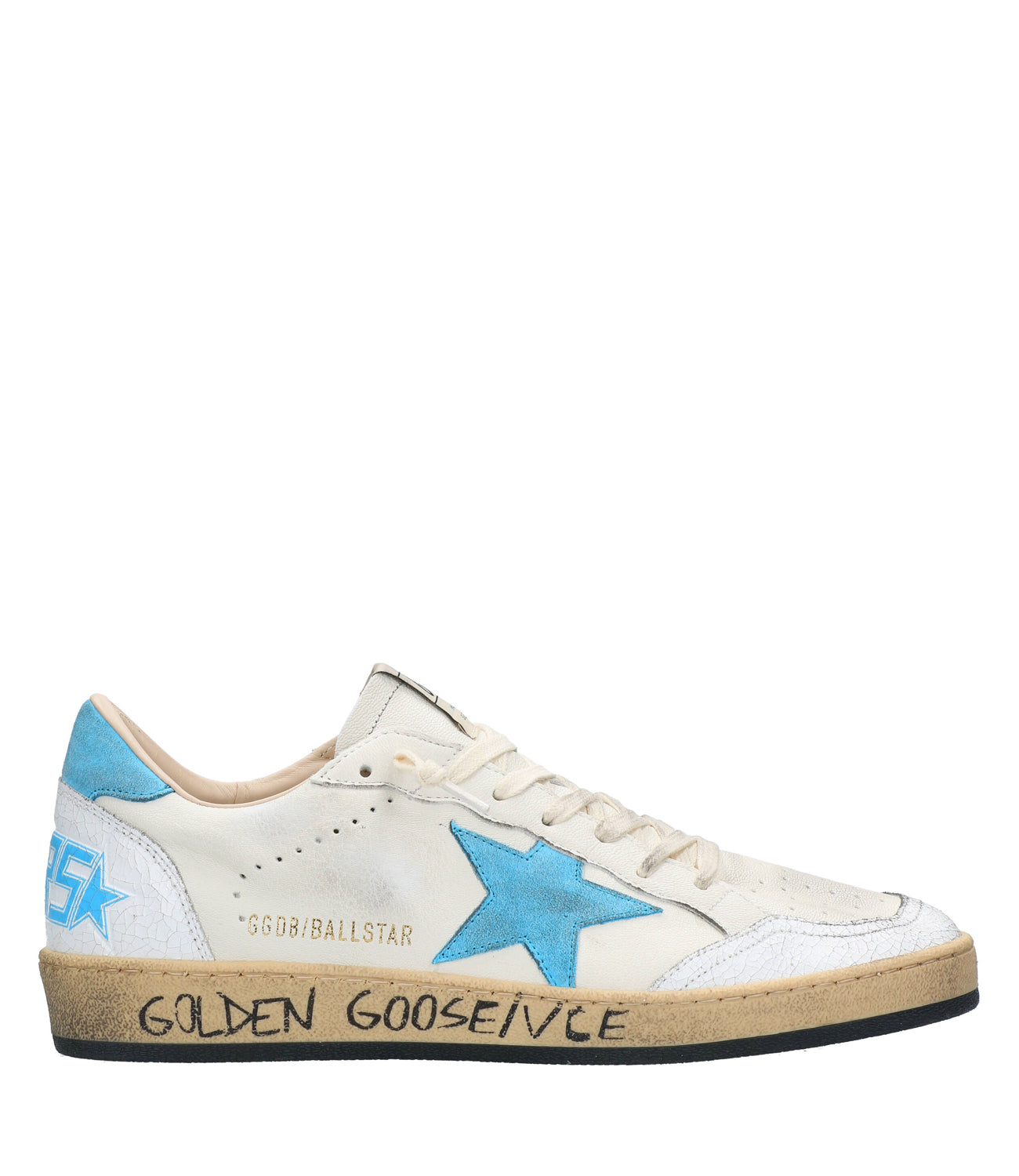Golden Goose | Sneakers Ball Star Bianco e Celeste
