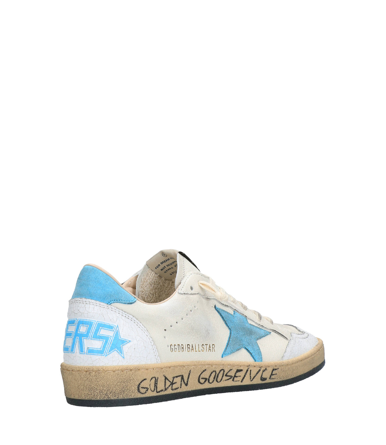 Golden Goose | Ball Star Sneakers White and Light Blue