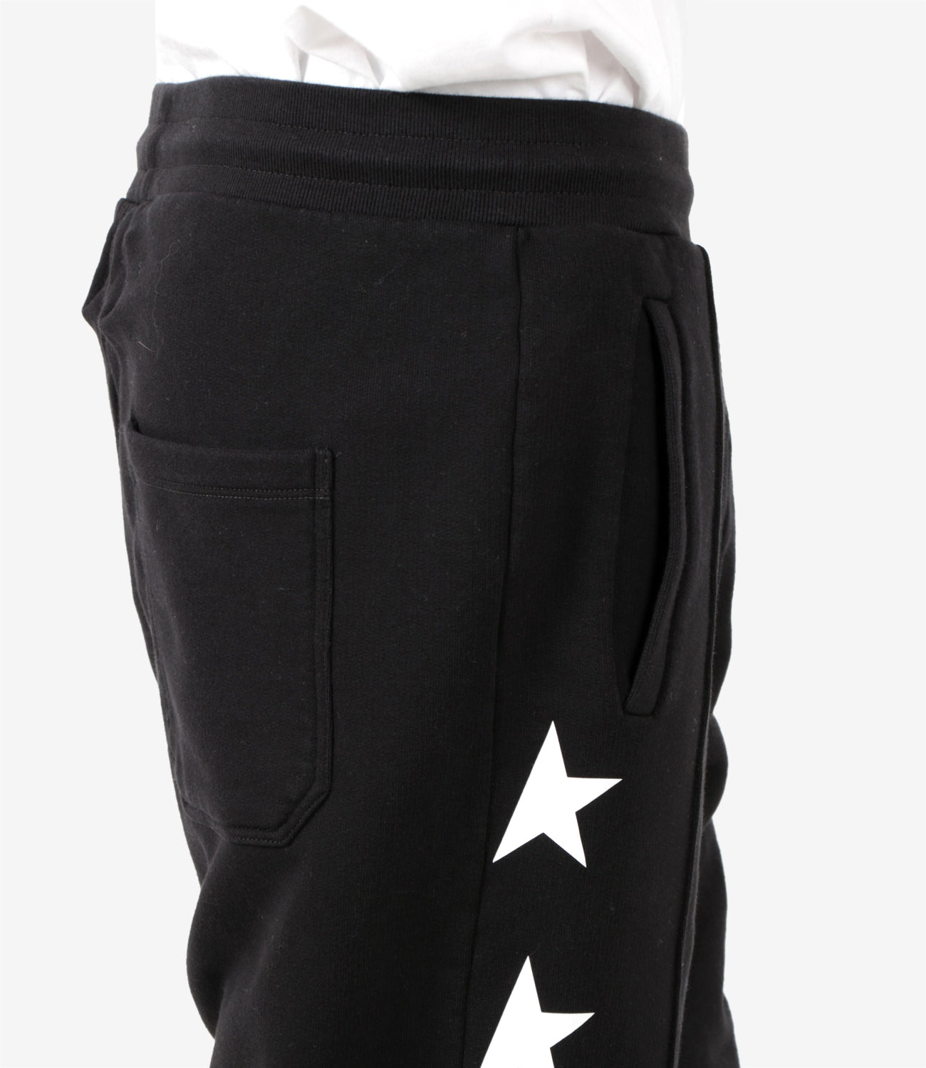 Golden Goose Deluxe Brand | Pantalone sportivo Star Joggings Doro Tapered Leg Nero e bianco