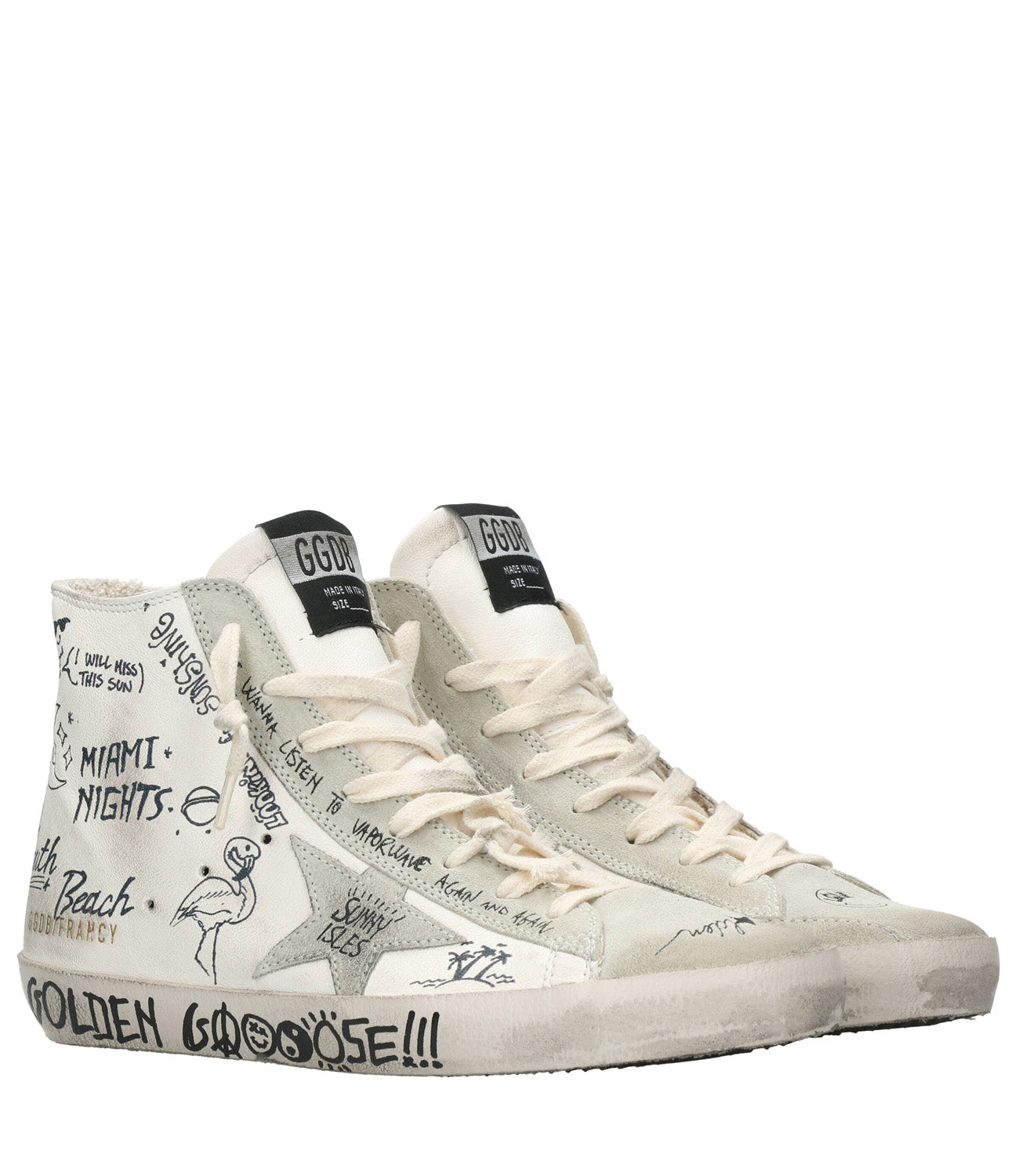 Golden Goose | Sneakers Francy Bianco, Ghiaccio e Nero