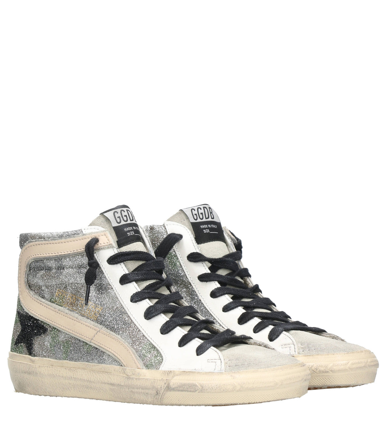Golden Goose | Sneakers Slide White and Military Green