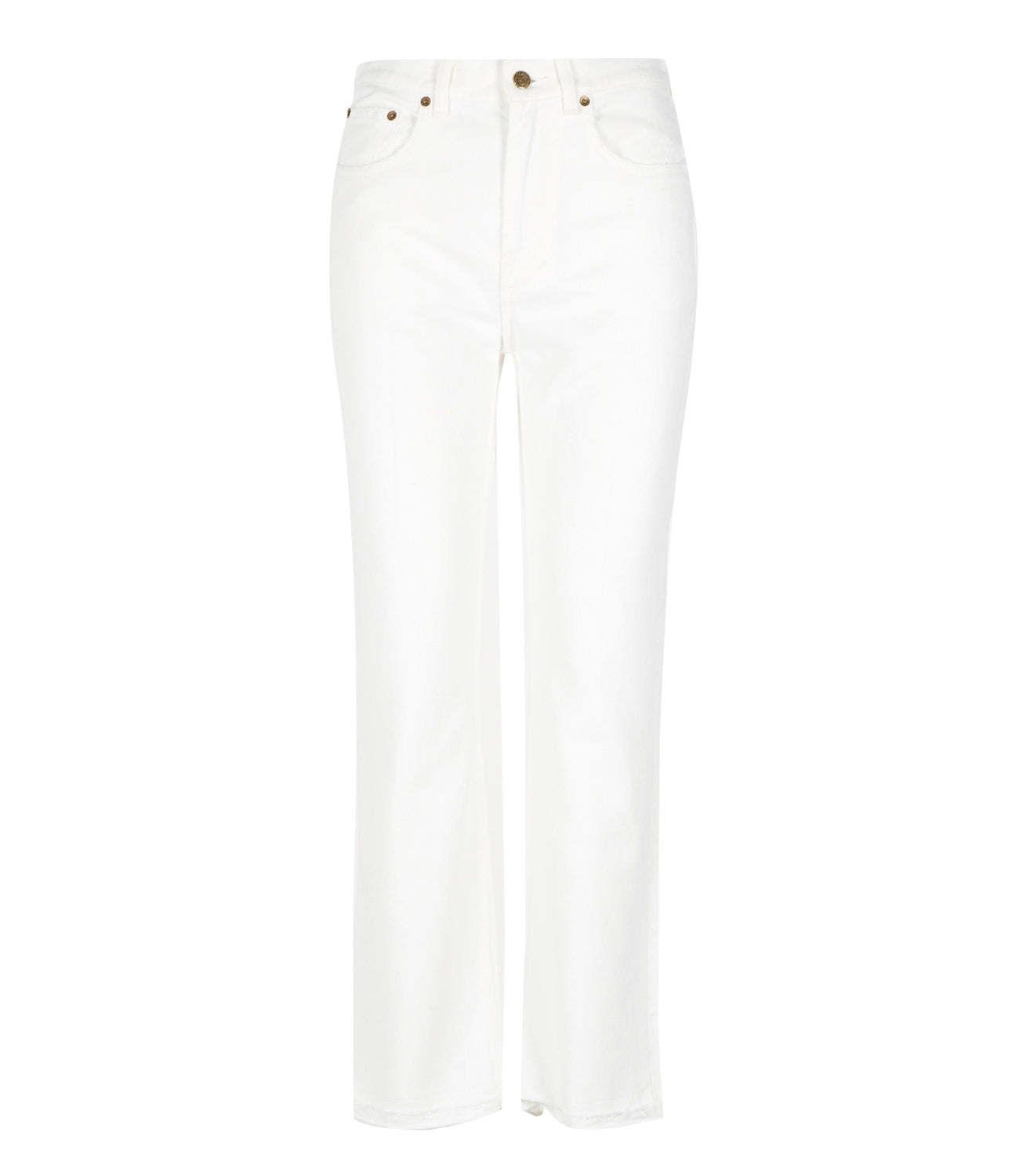 Golden Goose Jeans Jorney Denim Cropped Flare White Cropped Jeans