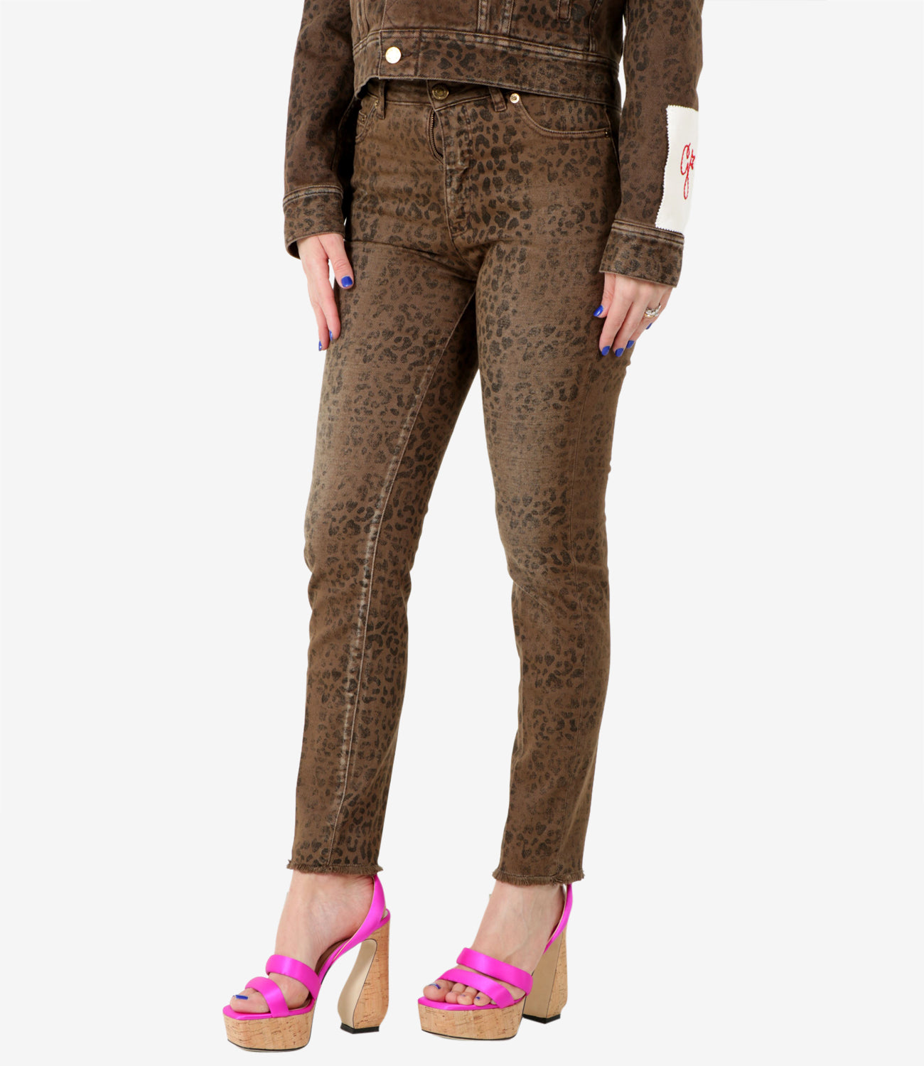 Golden Goose Deluxe Brand | Pantalone Skinny Faded Leopard Print Stretch